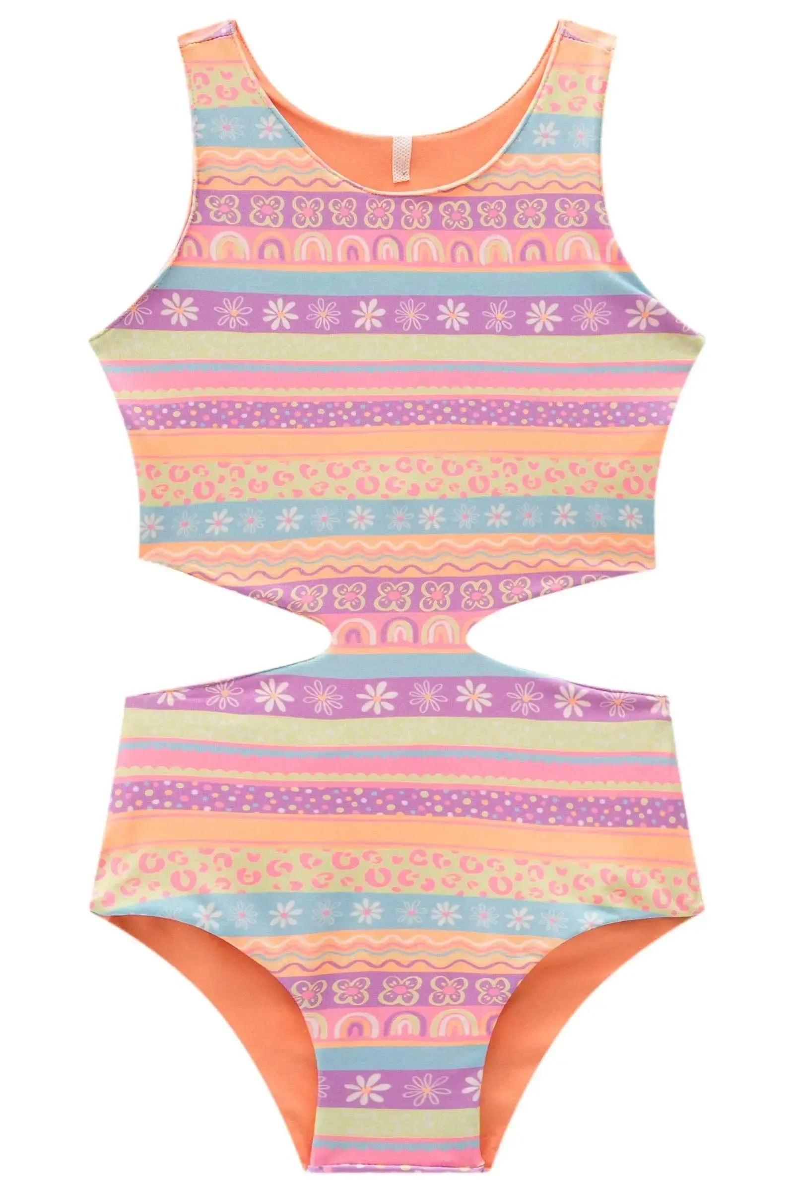 Maiô Reversível em Malha UV Dry com Proteção UV 50+ 95925 Infanti Infantil Menina