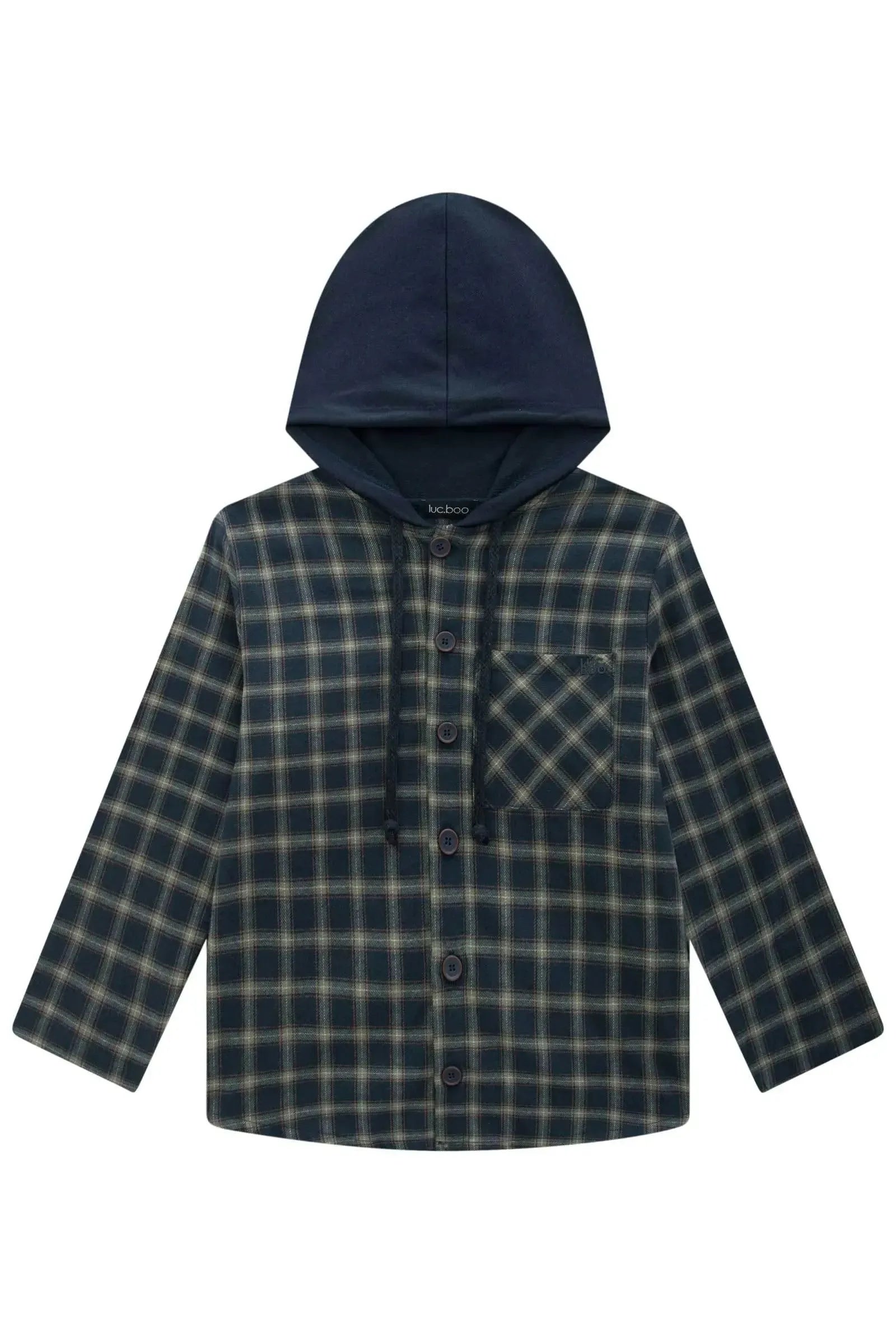 Overshirt em Flanela Xadrez 89725 LucBoo Infantil Menino