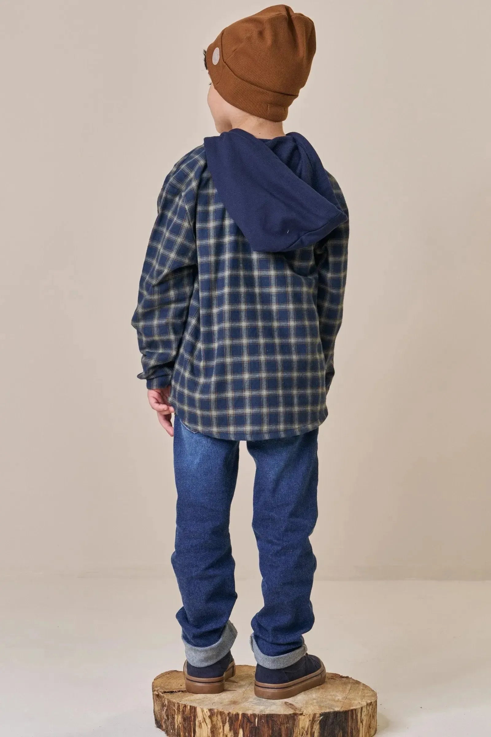 Overshirt em Flanela Xadrez 89725 LucBoo Infantil Menino