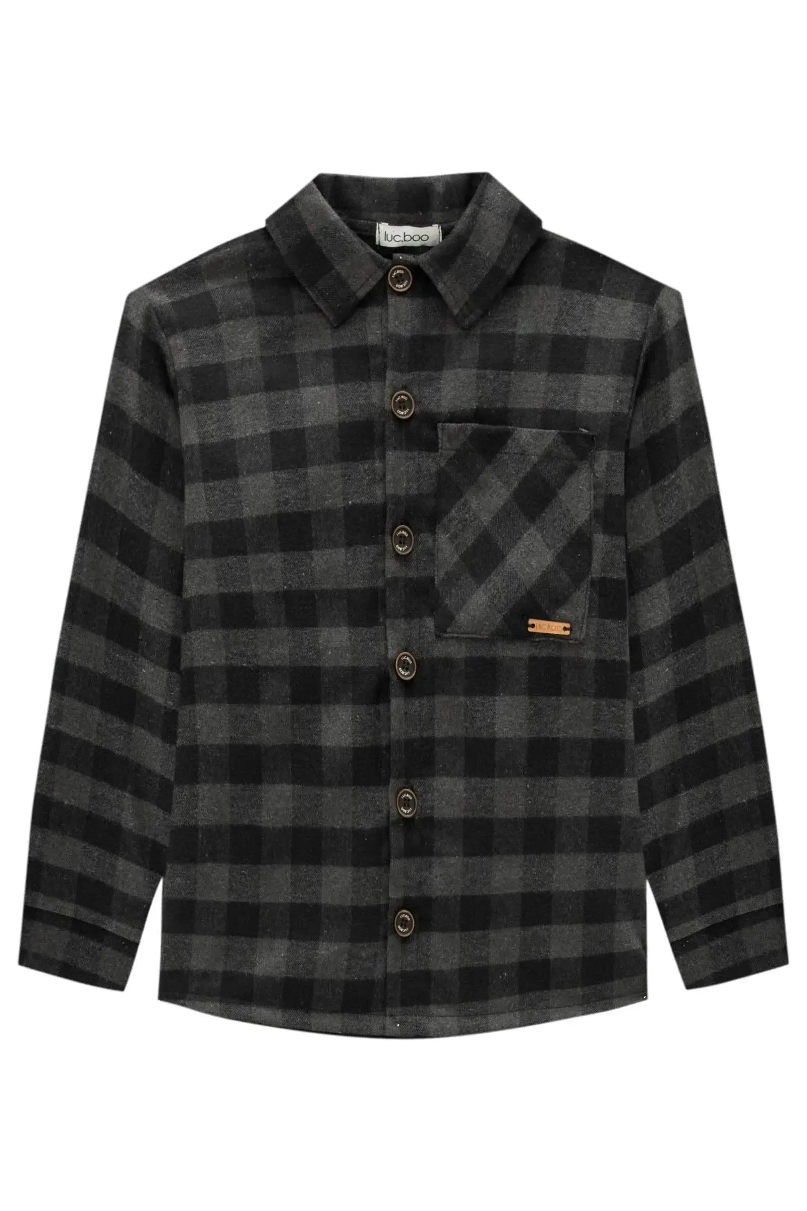 Overshirt em Flanela Xadrez 92061 LucBoo Infantil Menino