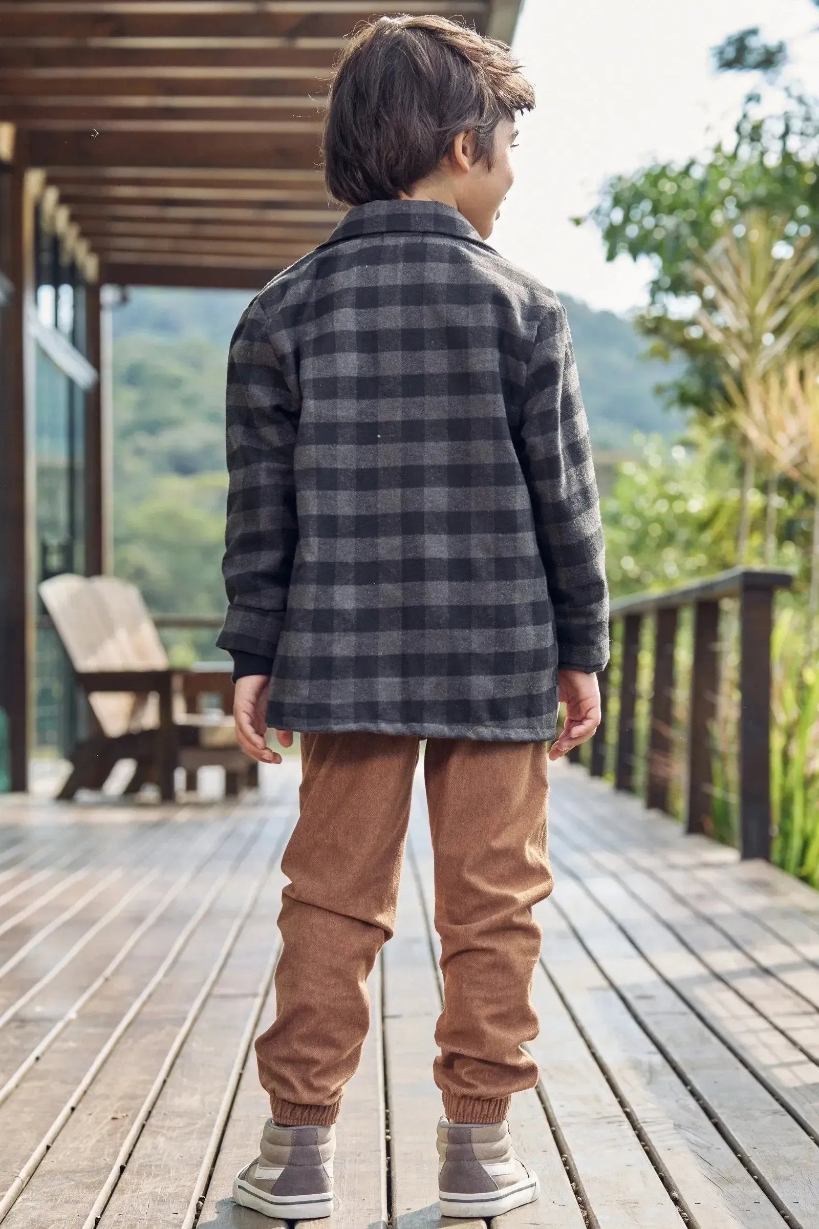 Overshirt em Flanela Xadrez 92061 LucBoo Infantil Menino