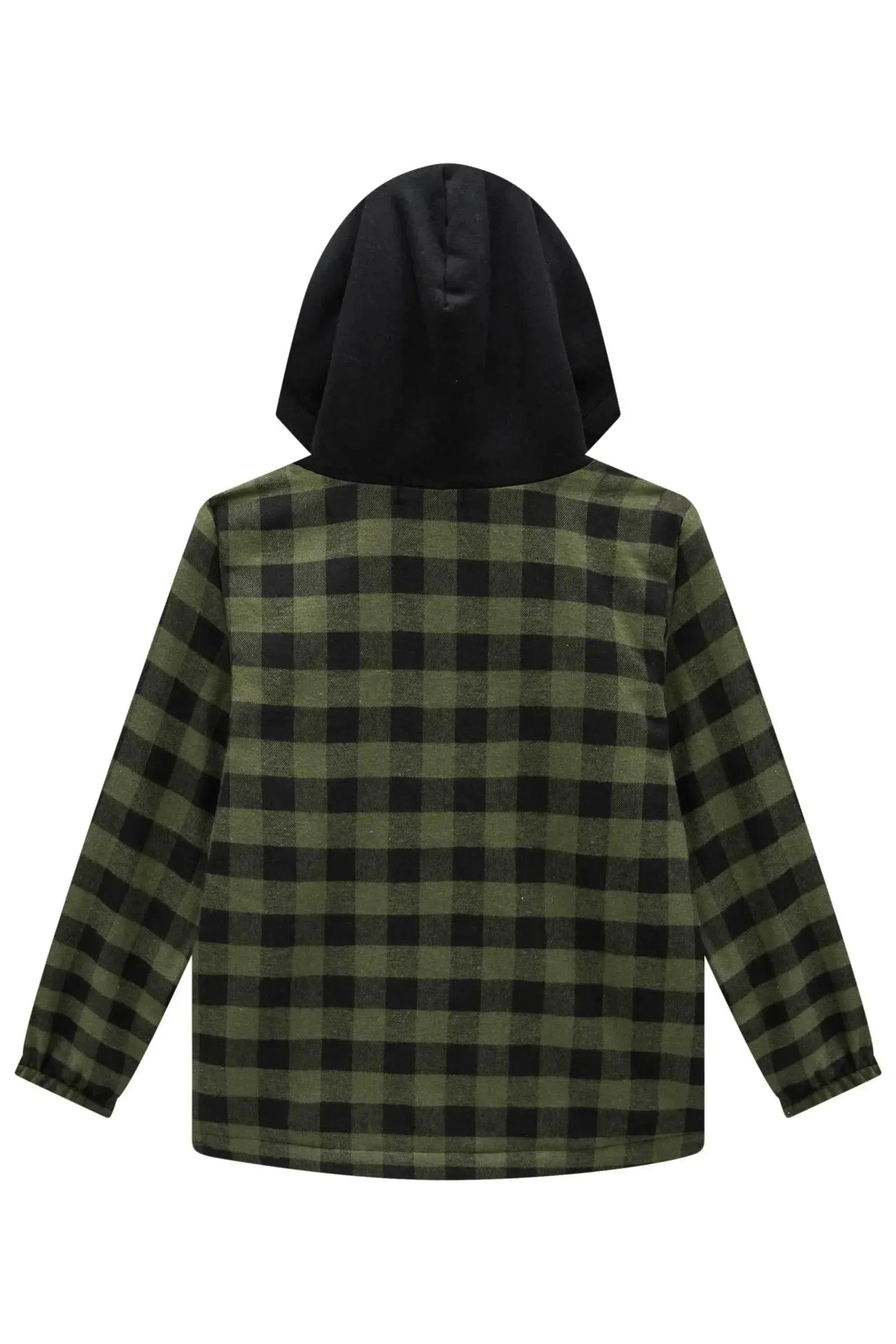 Overshirt em Flanela Xadrez Forro em Carneirinho e Capuz em Moletom com Pelúcia 90949 Johnny Fox Teen Menino