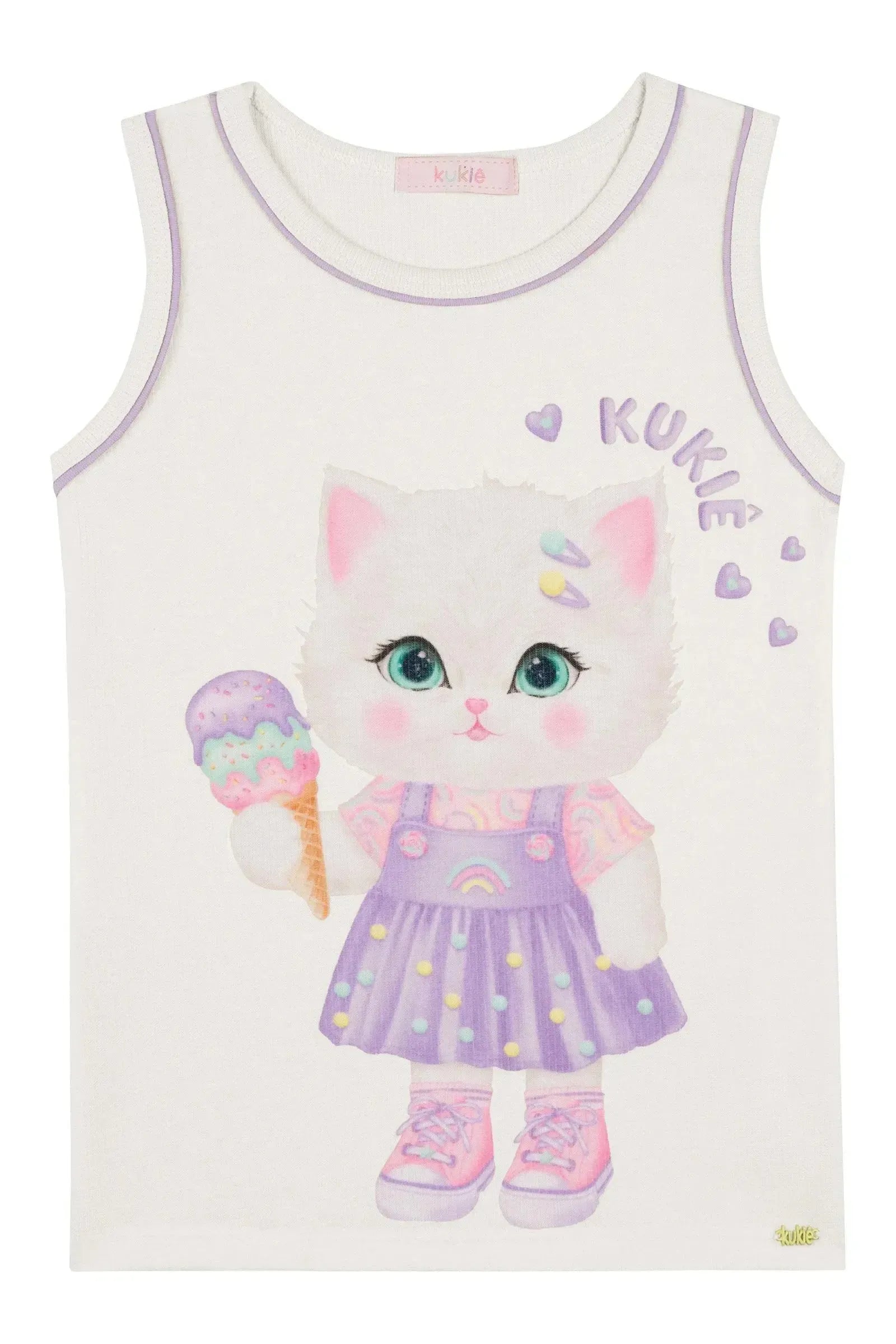 Regata em Canelado 88613 Kukiê Infantil Menina