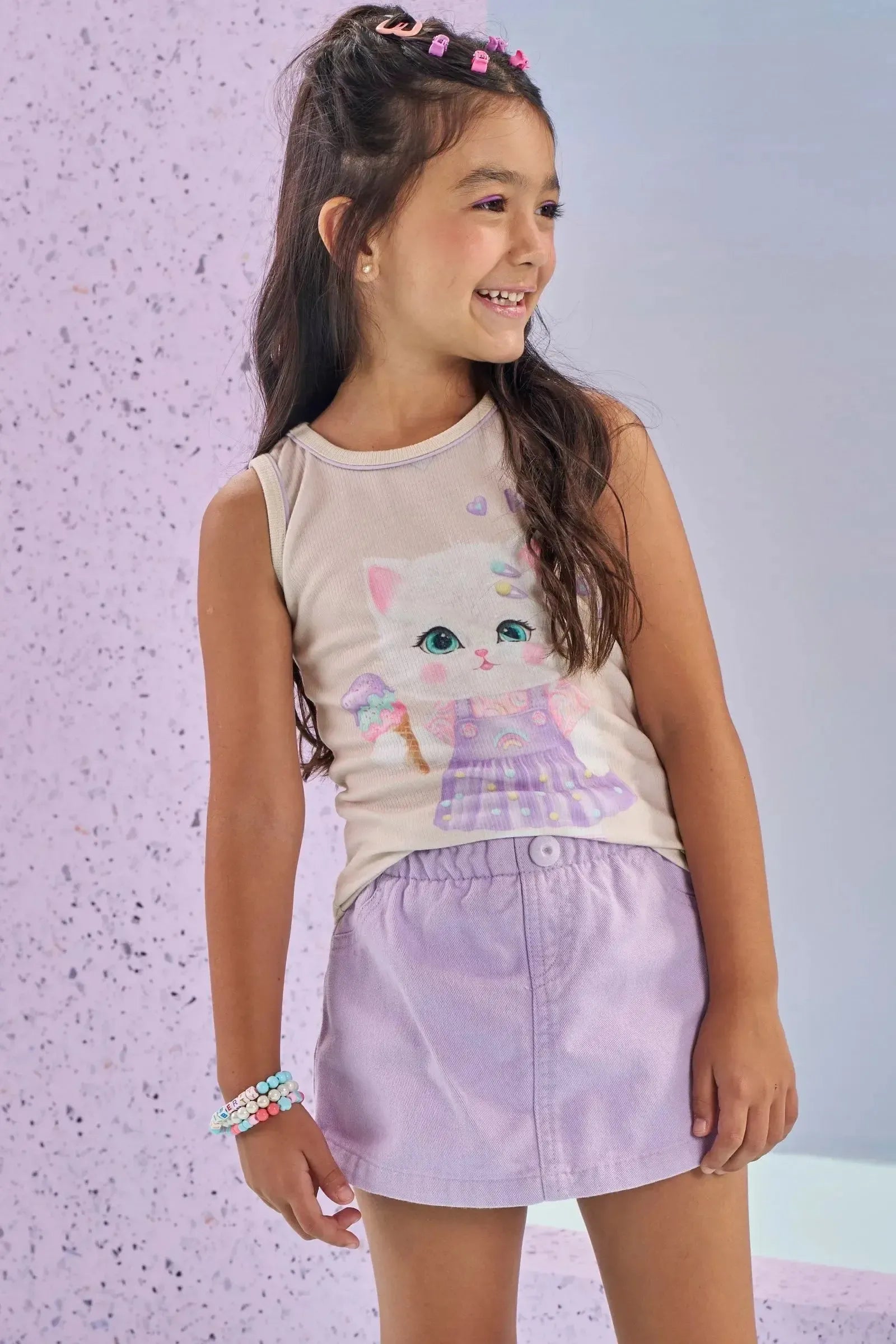 Regata em Canelado 88613 Kukiê Infantil Menina