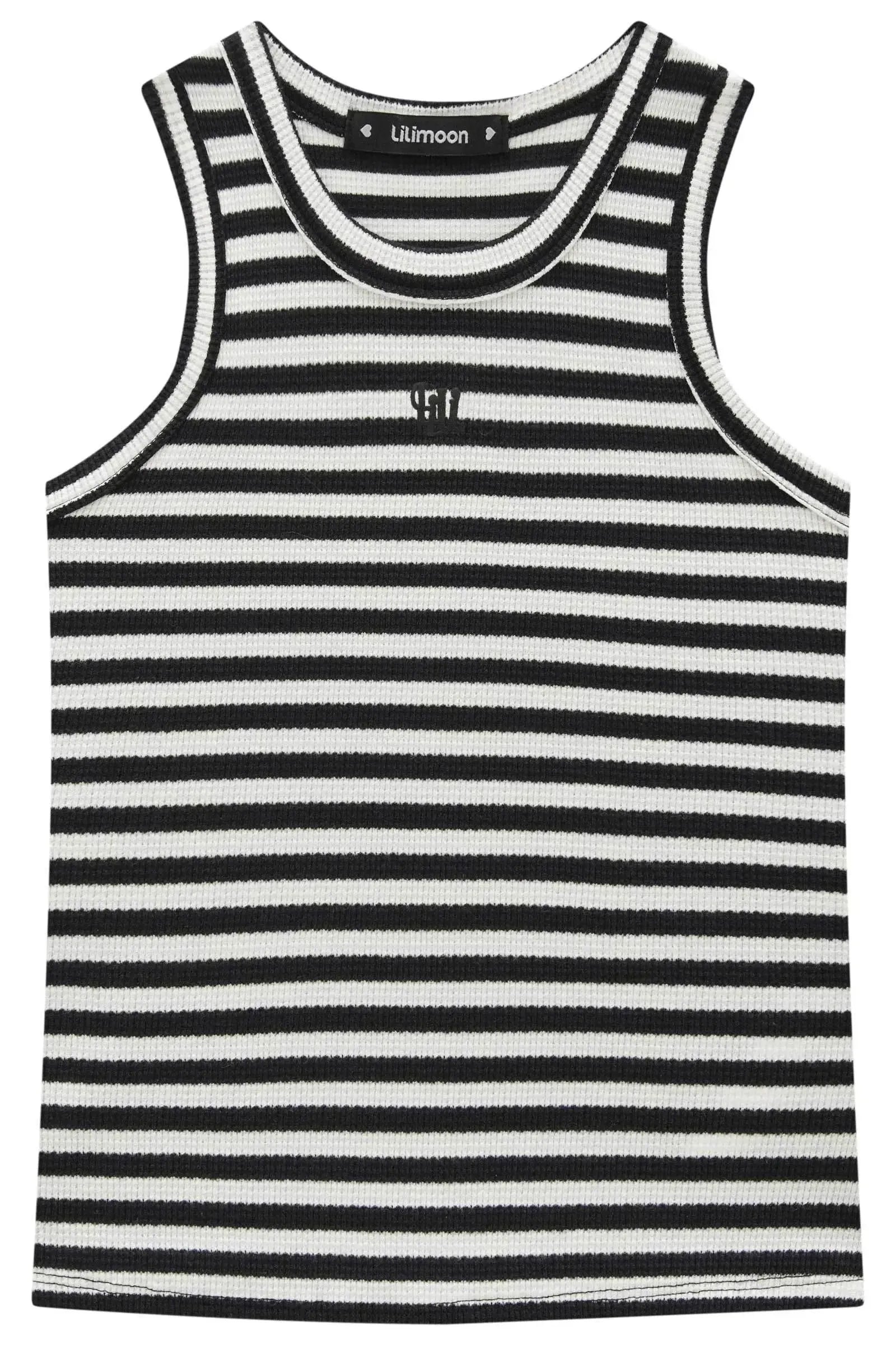 Regata em Malha Waffle Listrada 93303 Lilimoon Teen Menina