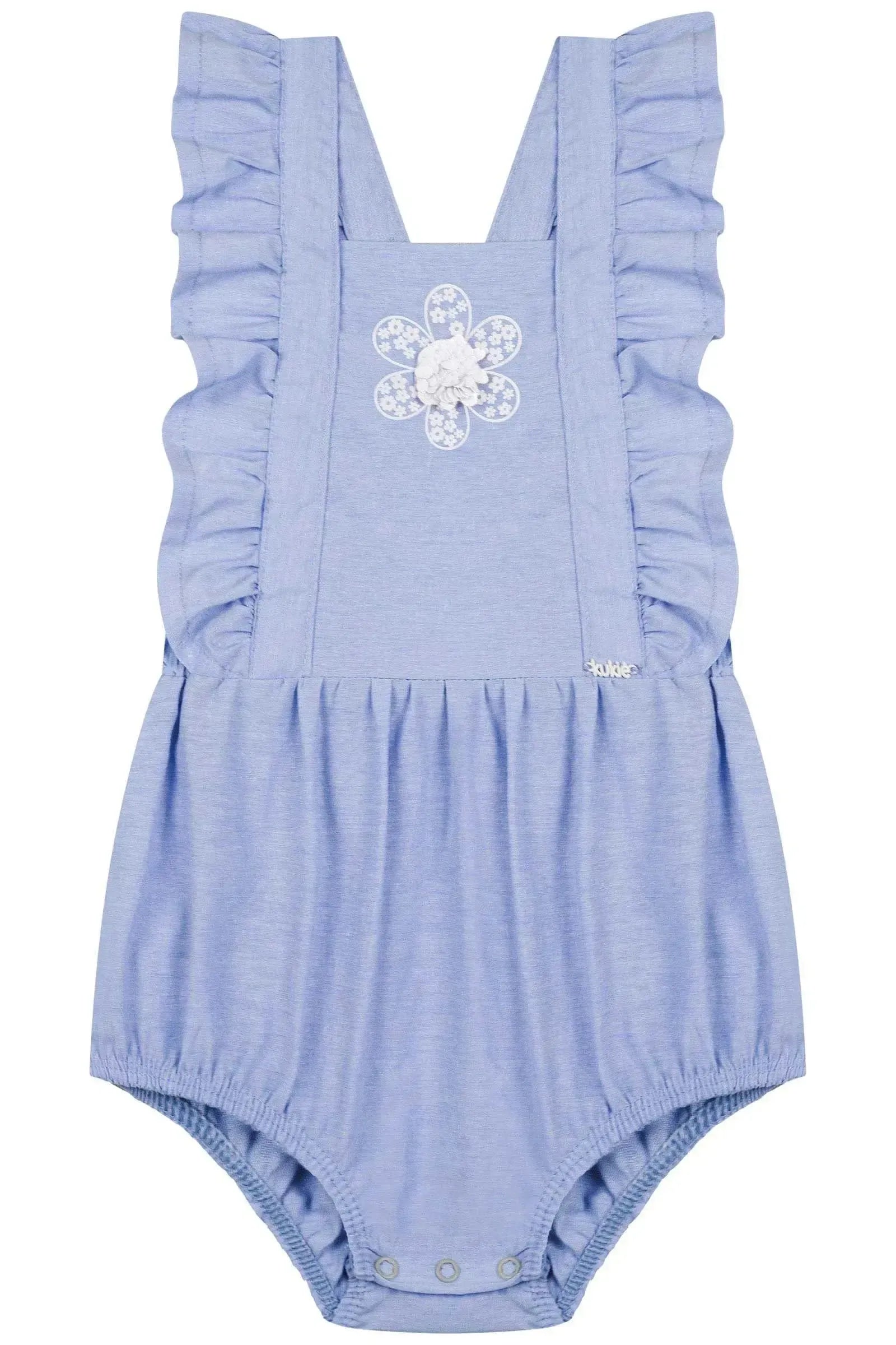 Romper em Tricoline 86818 Kukiê Bebê Menina