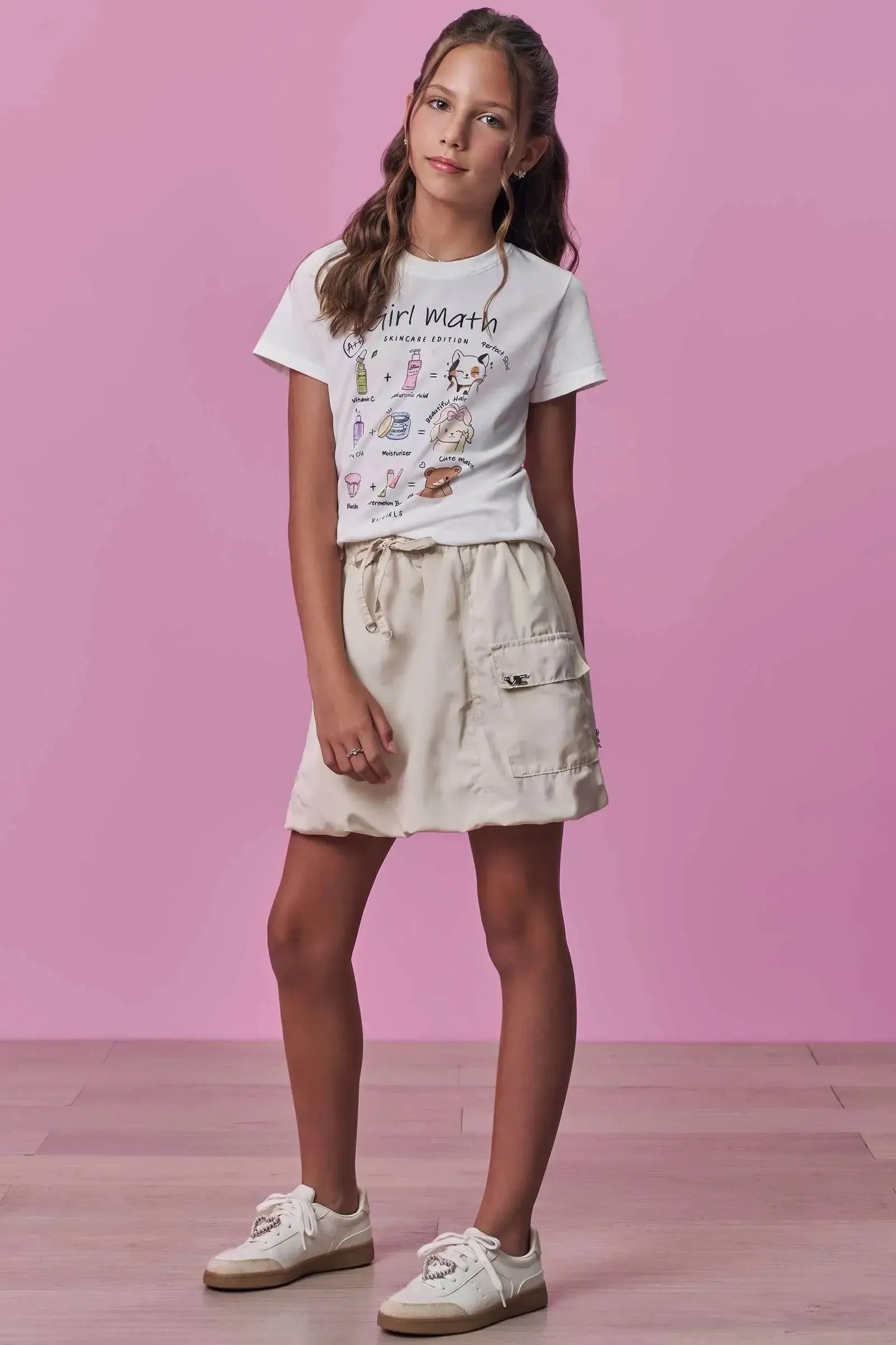 Saia Balonê em Tecido Tecno Style 99250 Vic Teen Menina