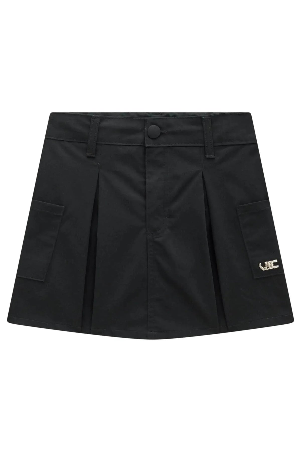 Saia em Alfaiataria Tecno Cargo com Shorts Embutido 97957 Vic Teen Menina