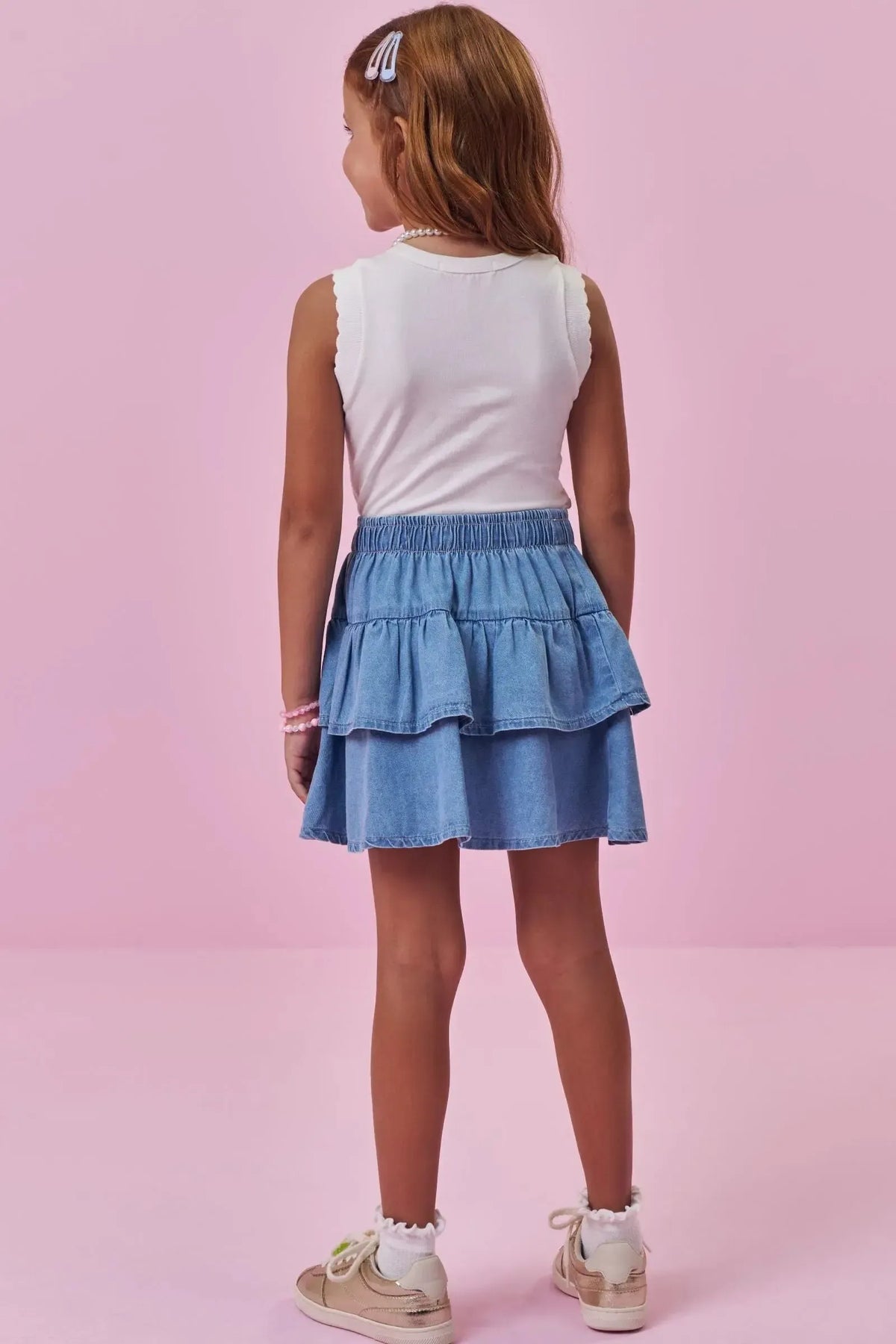 Saia em Jeans 98739 Kukiê Infantil Menina
