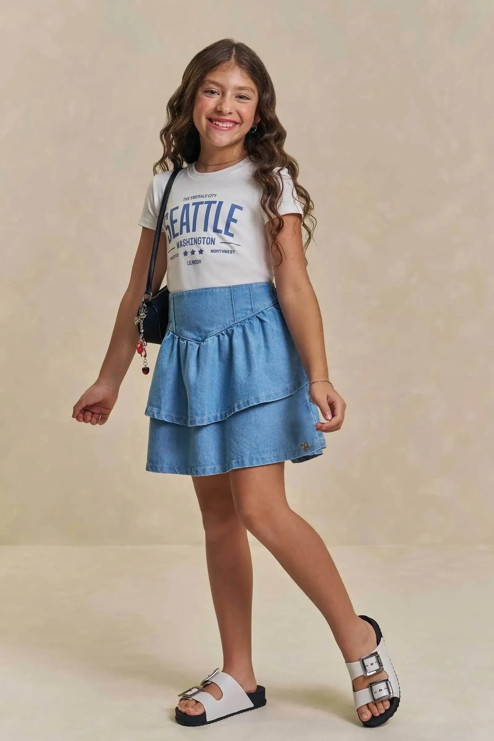 Saia em Jeans Arkansas 94389 Lilimoon Teen Menina
