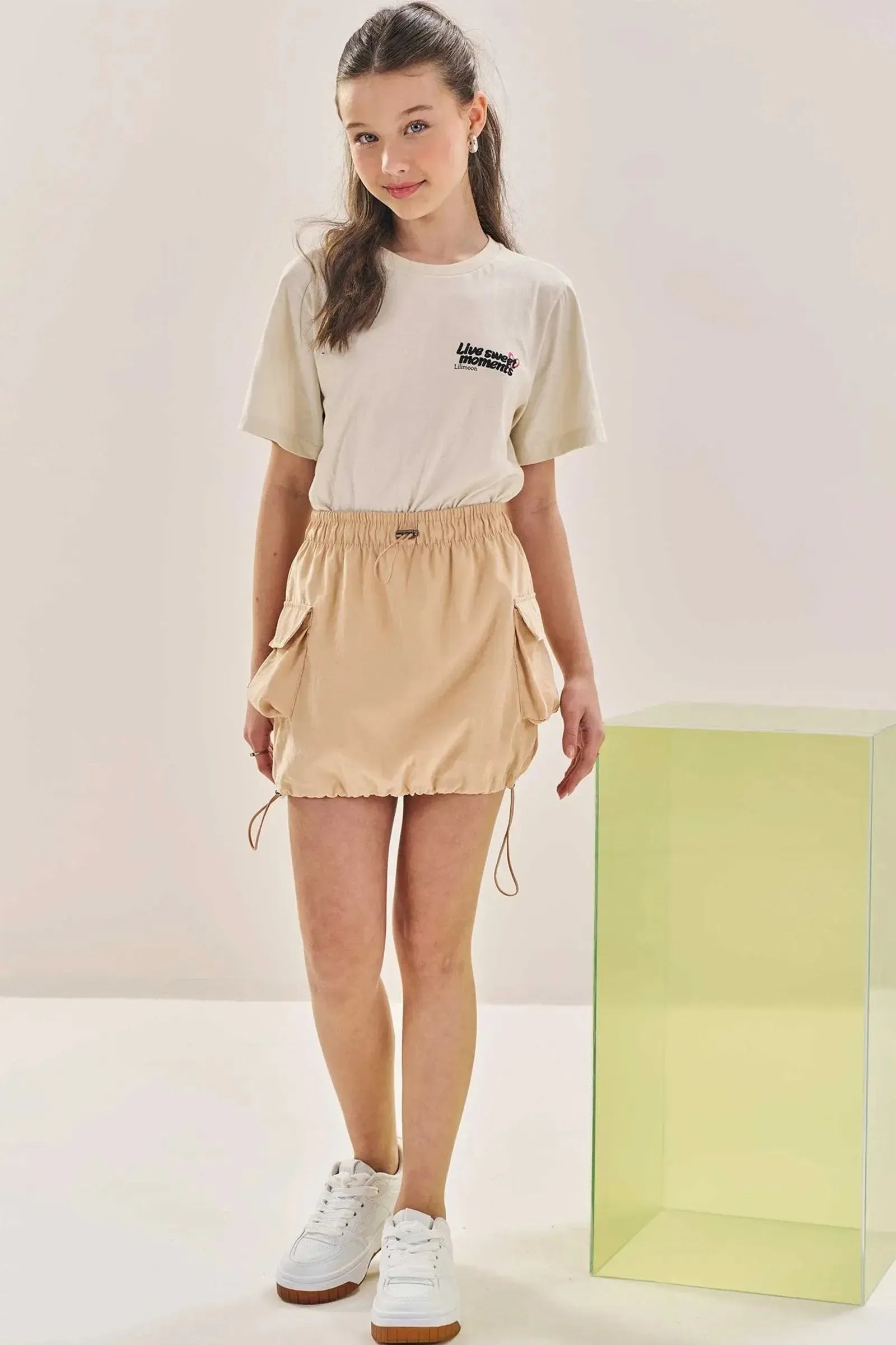 Saia em Nylon com Shorts Embutido 83360 Lilimoon Teen Menina