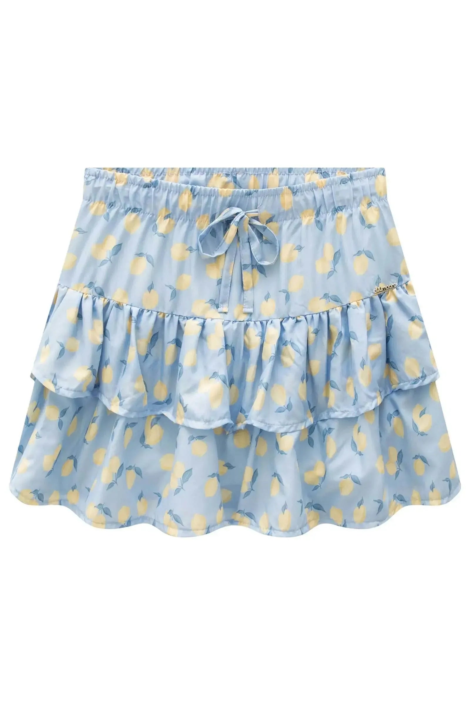 Saia em Tecido Plano Light Peach com Shorts Embutido 94611 Lilimoon Teen Menina