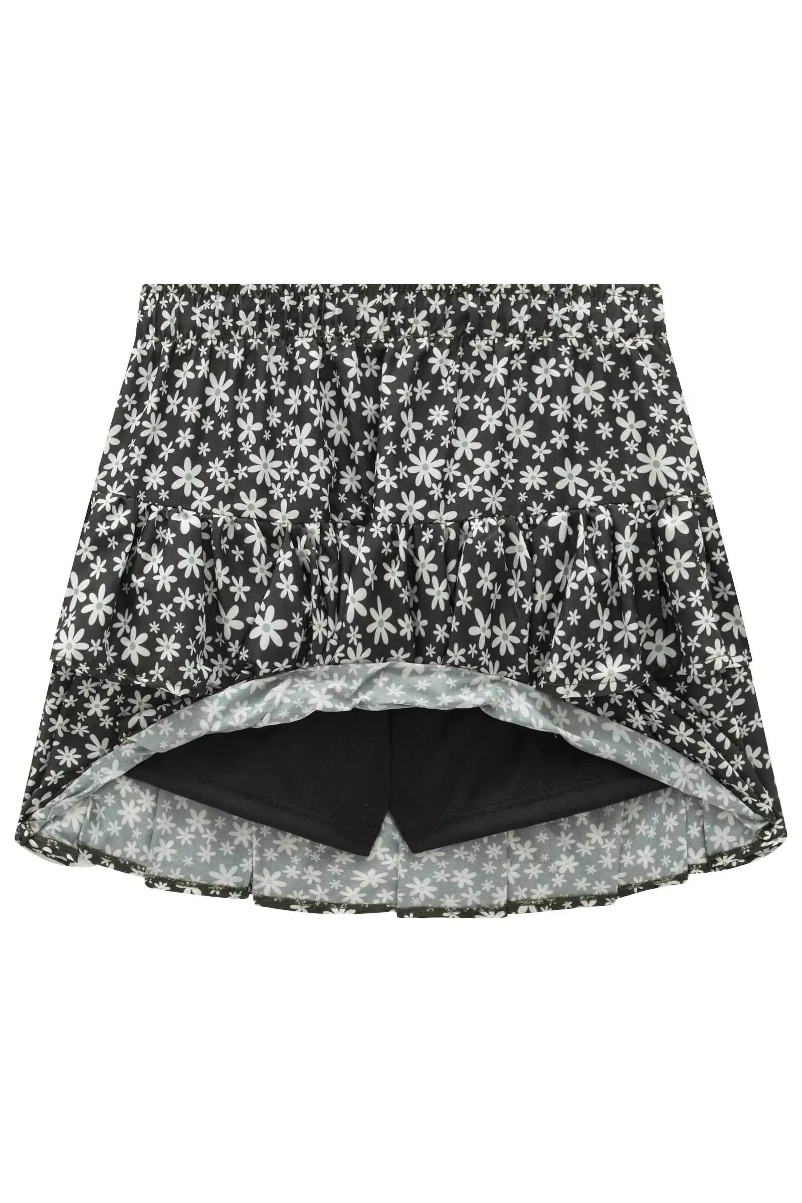 Saia em Tecido Plano Light Peach com Shorts Embutido 94615 Lilimoon Teen Menina