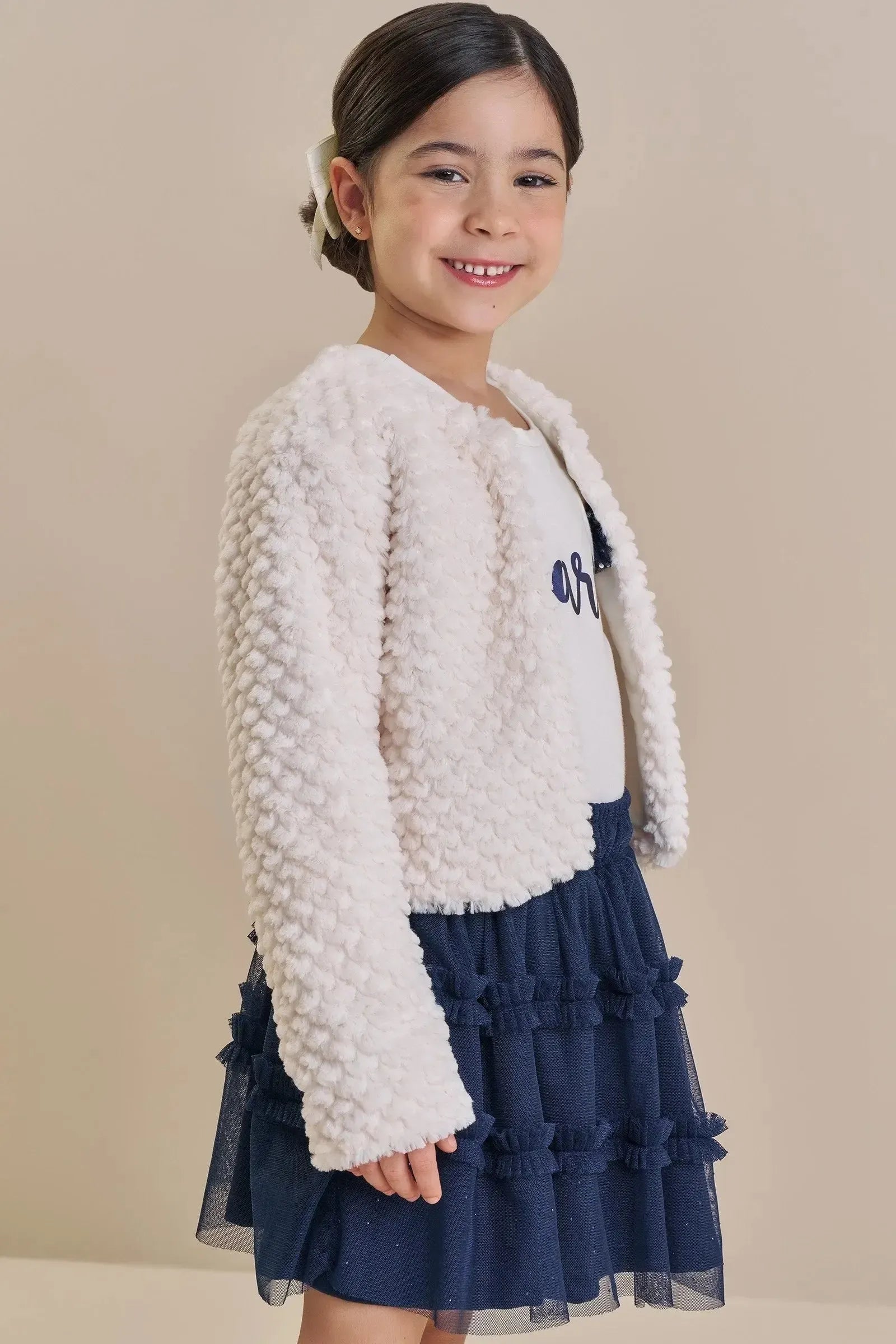 Saia em Tule com Elastano (com Shorts Embutido) 90937 Kukiê Infantil Menina