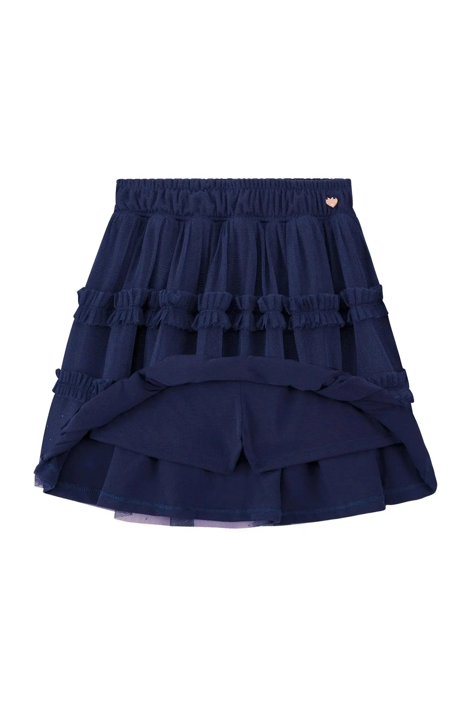 Saia em Tule com Elastano (com Shorts Embutido) 90937 Kukiê Infantil Menina