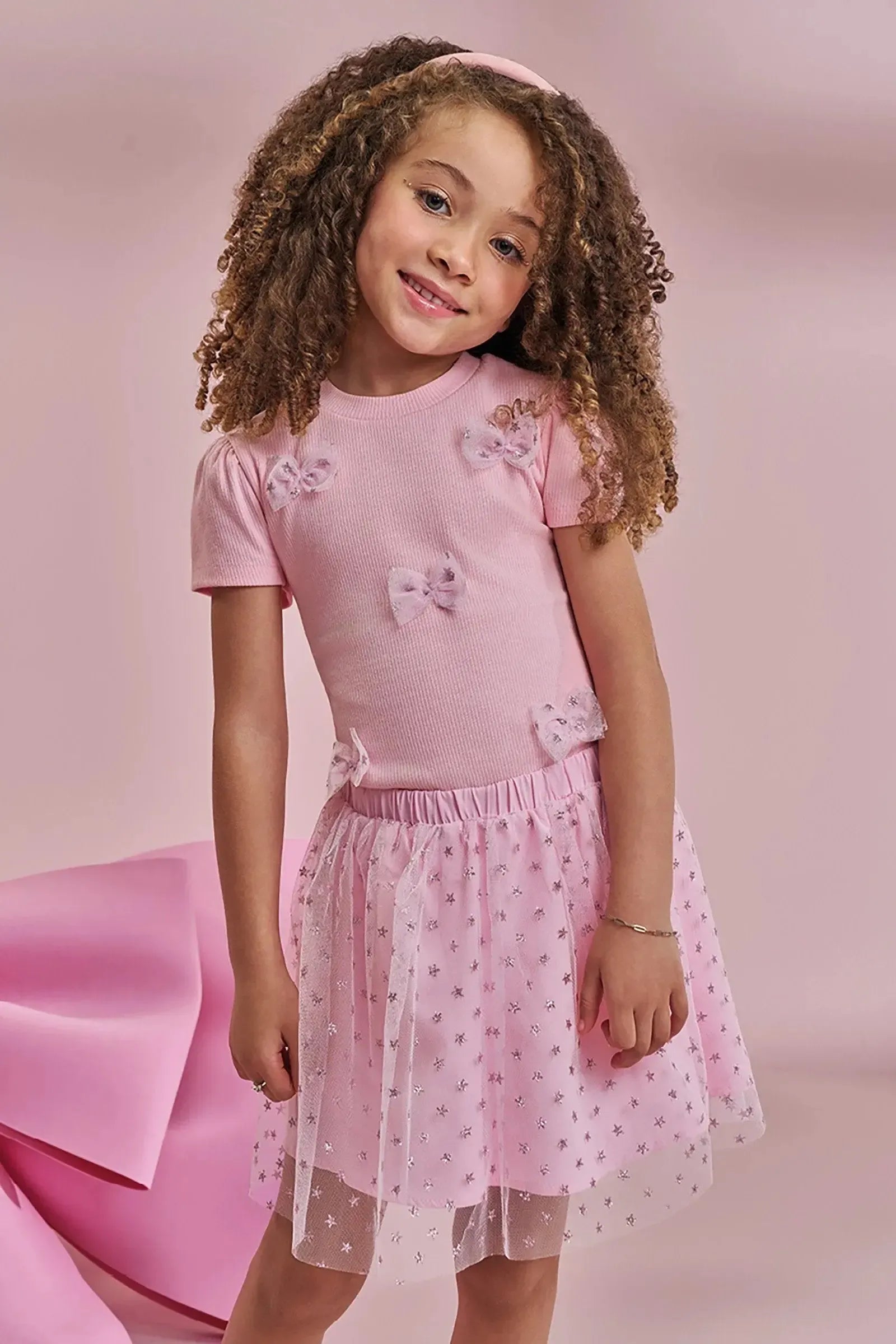 Saia em Tule Glitter Estrelas 97262 Kukiê Infantil Menina
