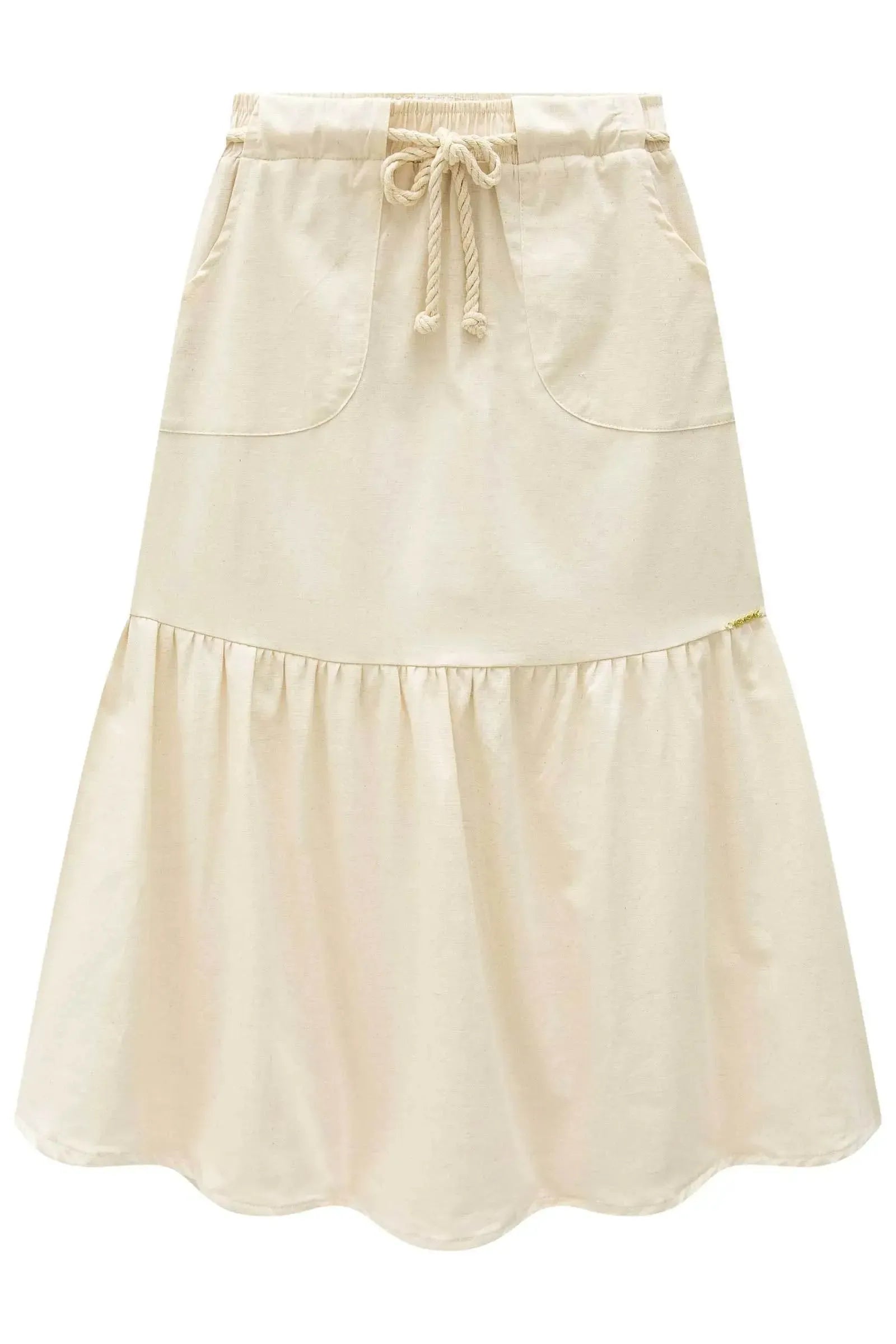 Saia New Midi em Linho com Elastano 94395 Vic&Vicky Teen Menina