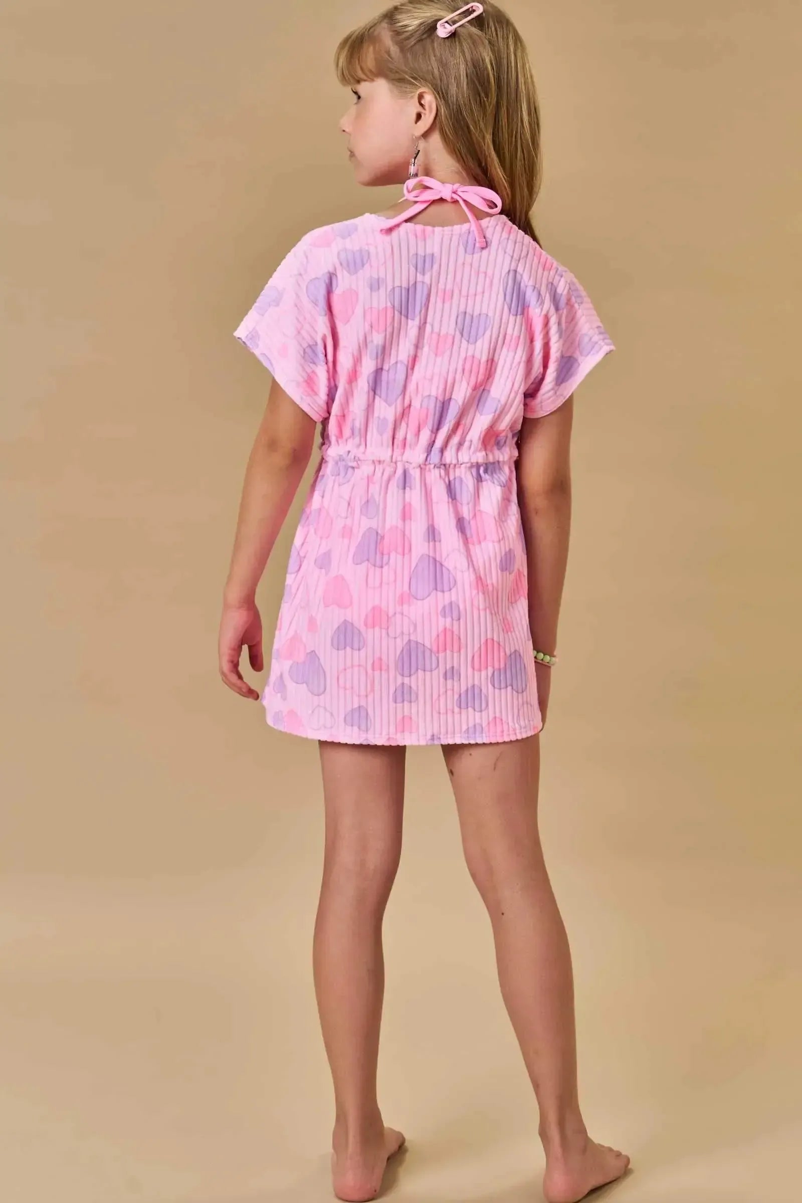 Saída de Praia em Malha Atoalhada 87786 Infanti Infantil Menina