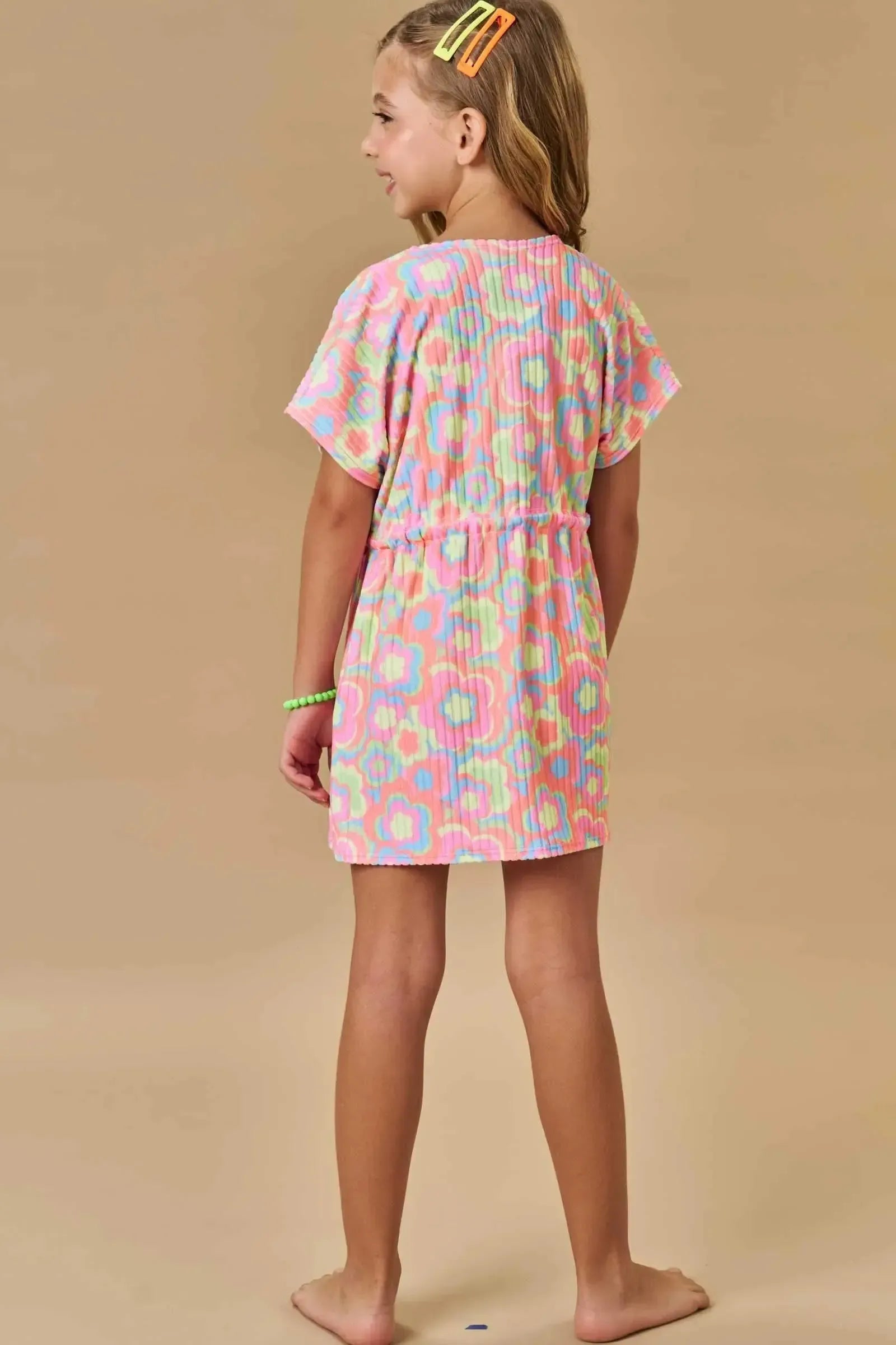 Saída de Praia em Malha Atoalhada 87786 Infanti Infantil Menina