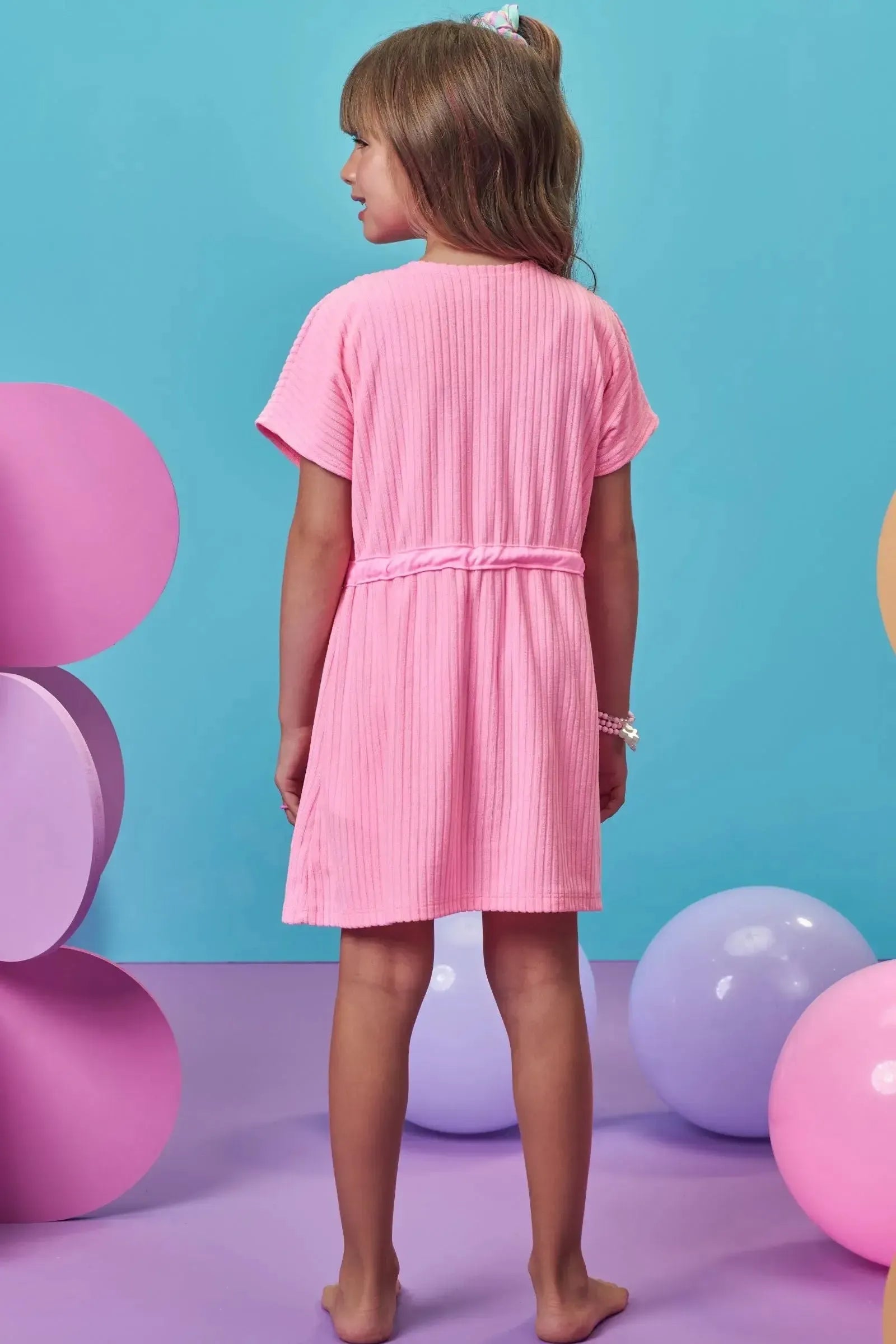 Saída de Praia em Malha Atoalhada 99202 Kukiê Infantil Menina