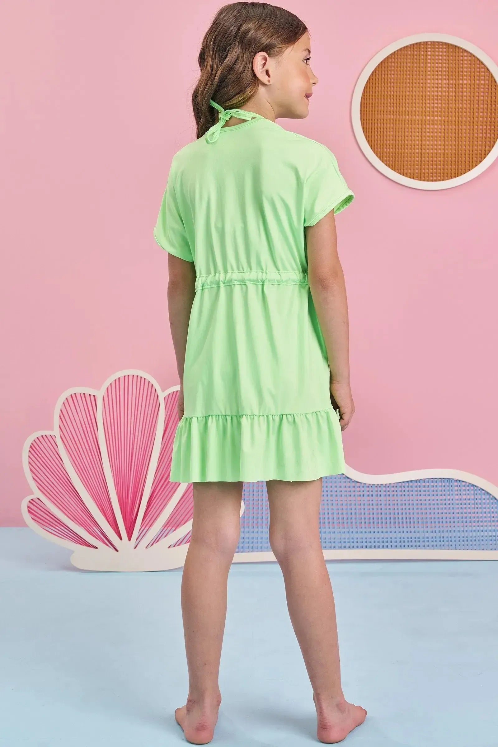 Saída de Praia em Malha UV Dry com Proteção UV 50+ 84481 Infanti Infantil Menina