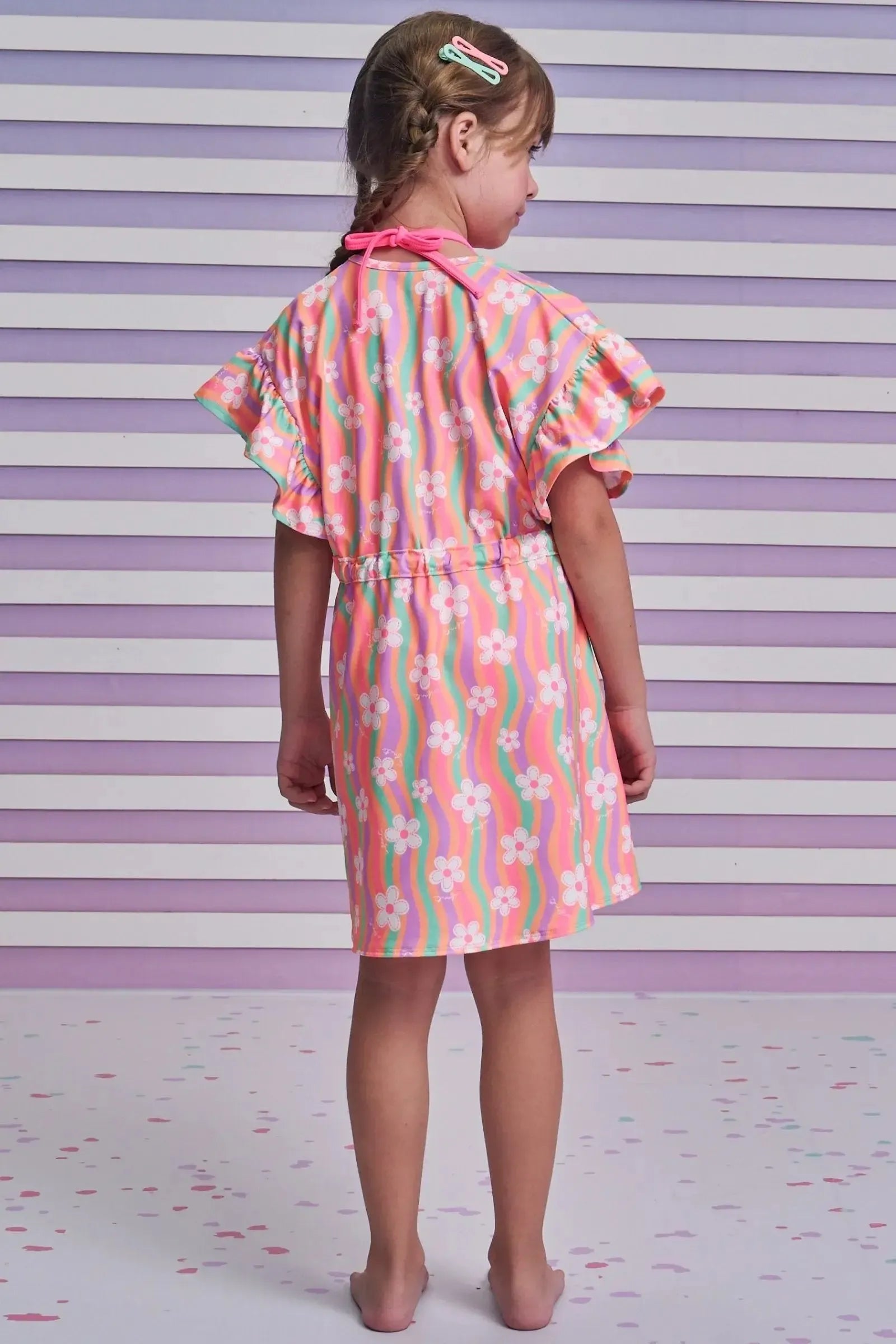 Saída de Praia em Malha UV Dry com Proteção UV 50+ 95301 Infanti Infantil Menina