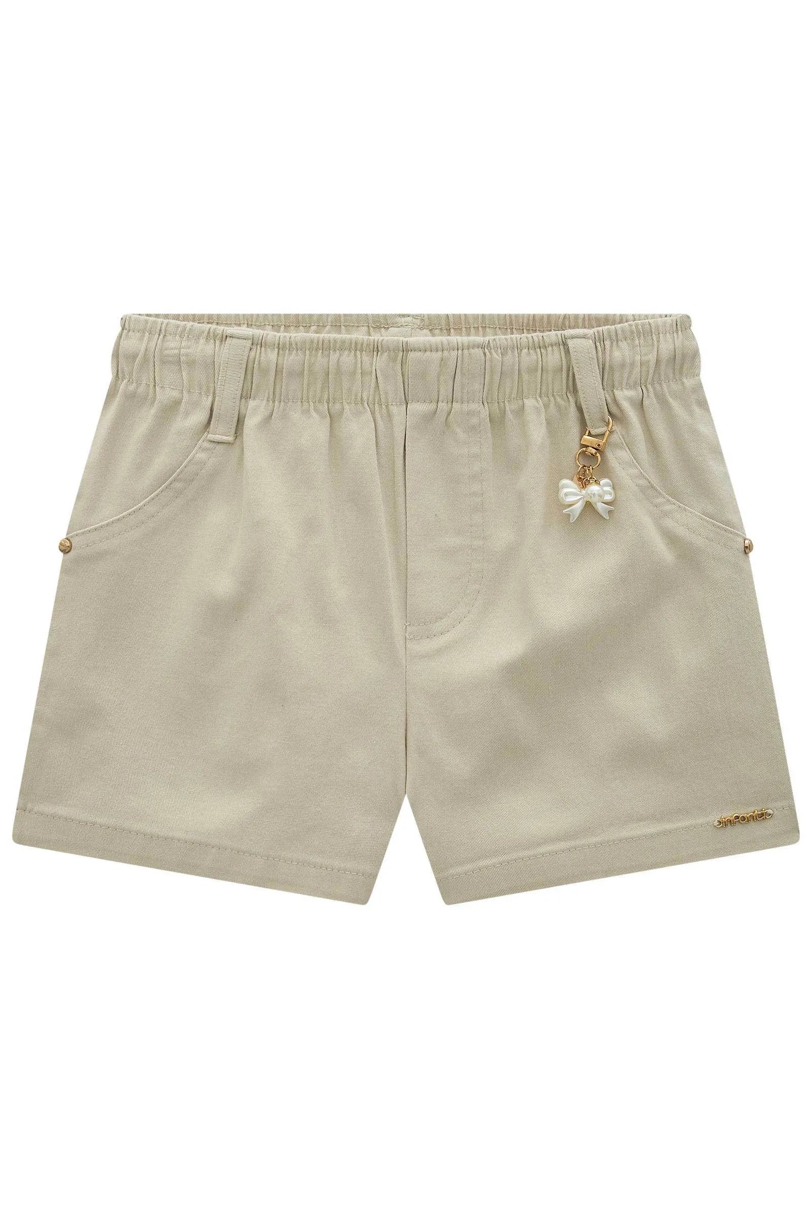 Short em Sarja com Elastano 98762 Infanti Infantil Menina