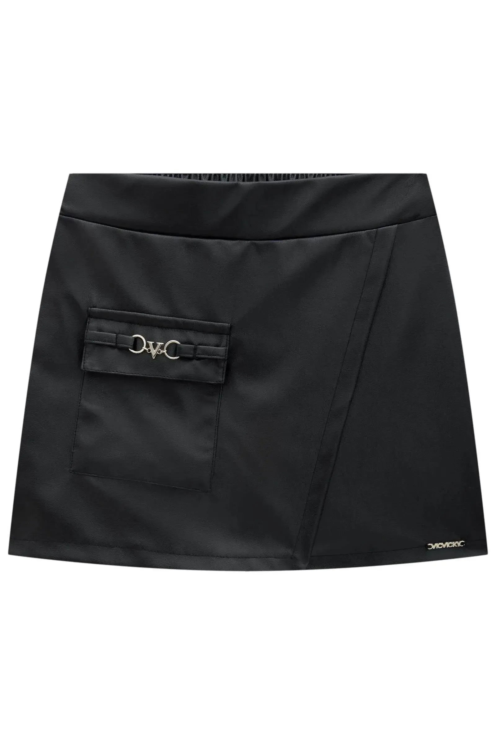 Short Saia em Couro Sintético 89431 Vic&Vicky Teen Menina