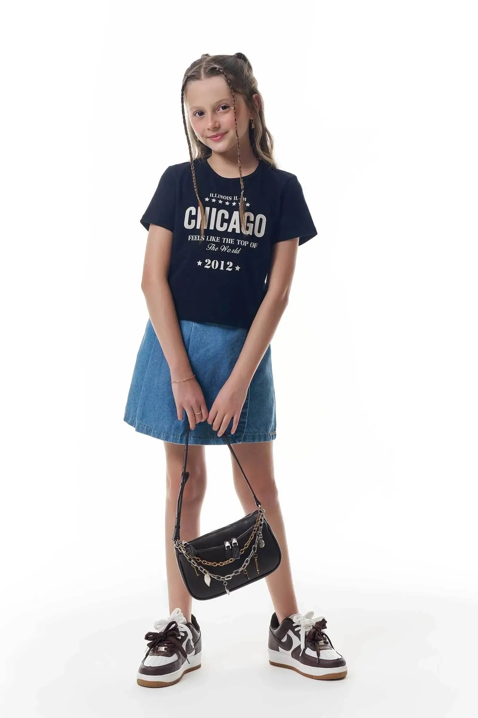 Short Saia em Jeans 92703 Vic&Vicky Teen Menina