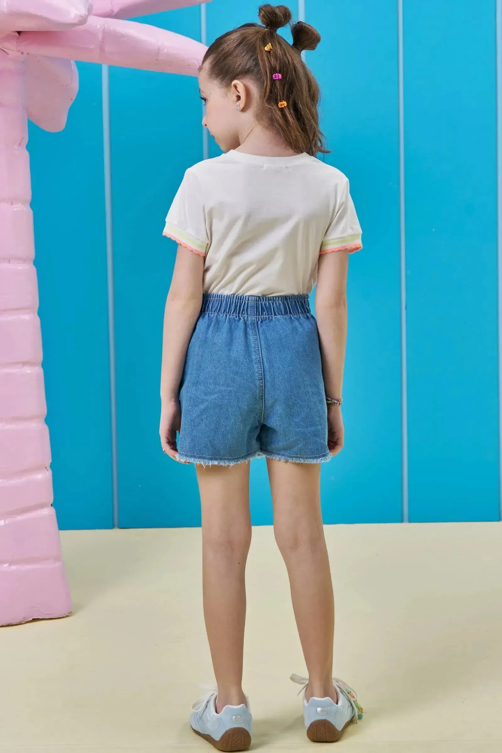 Short Saia em Jeans 94861 Kukiê Infantil Menina