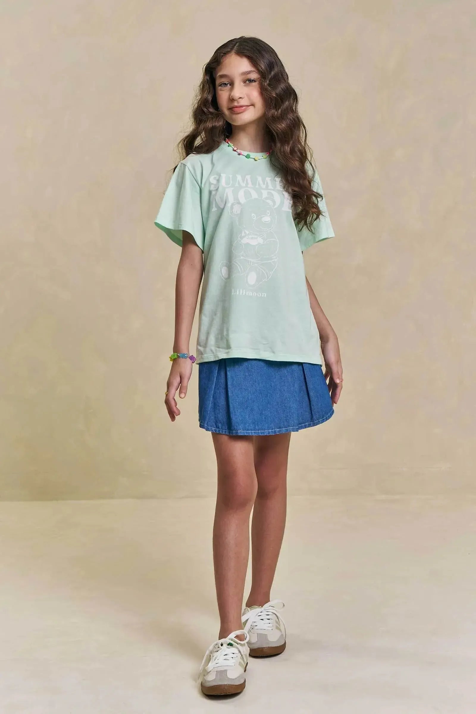 Short Saia em Jeans Arkansas 94633 Lilimoon Teen Menina