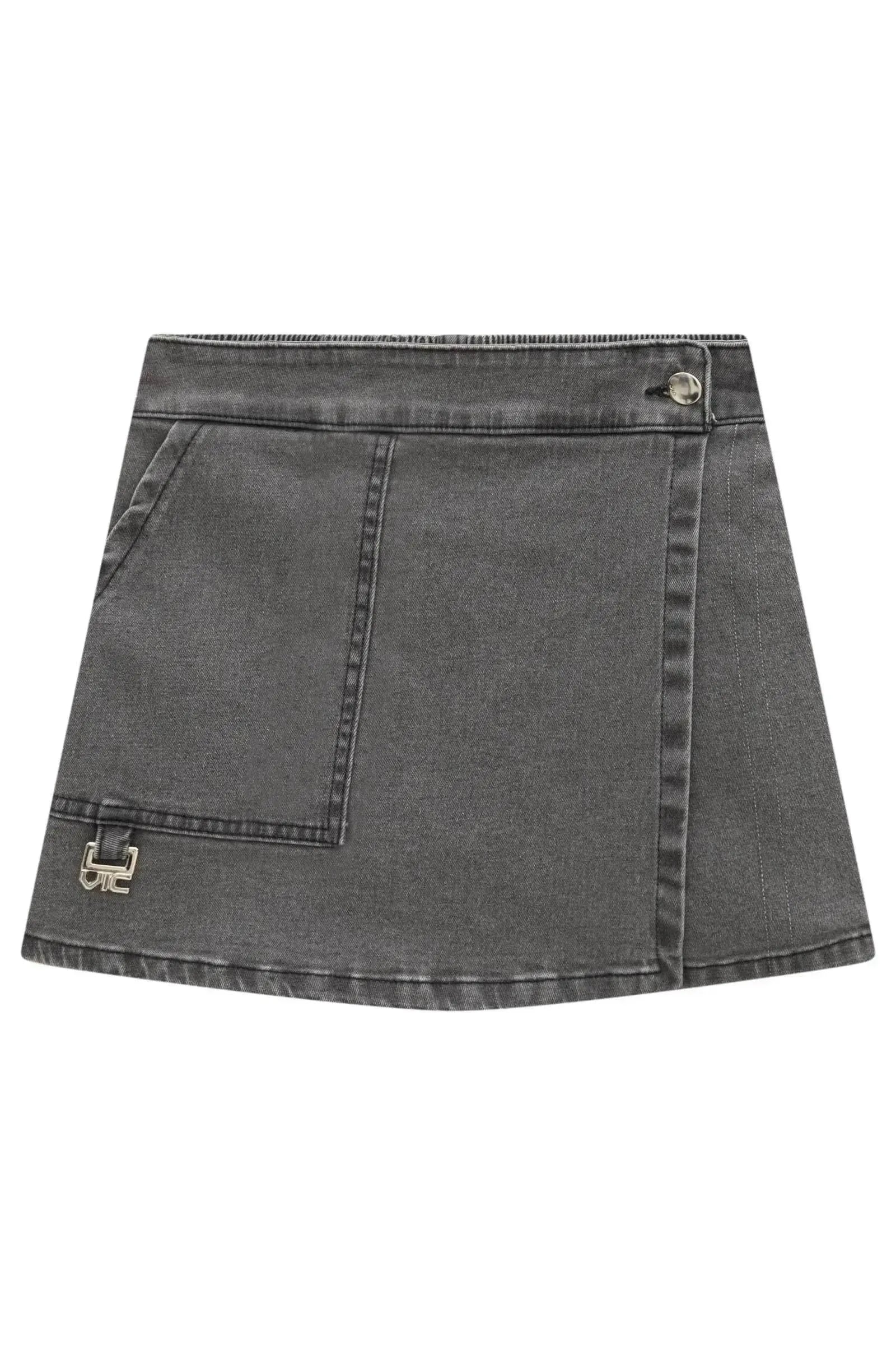 Short Saia em Jeans Black com Elastano 99084 Vic Teen Menina