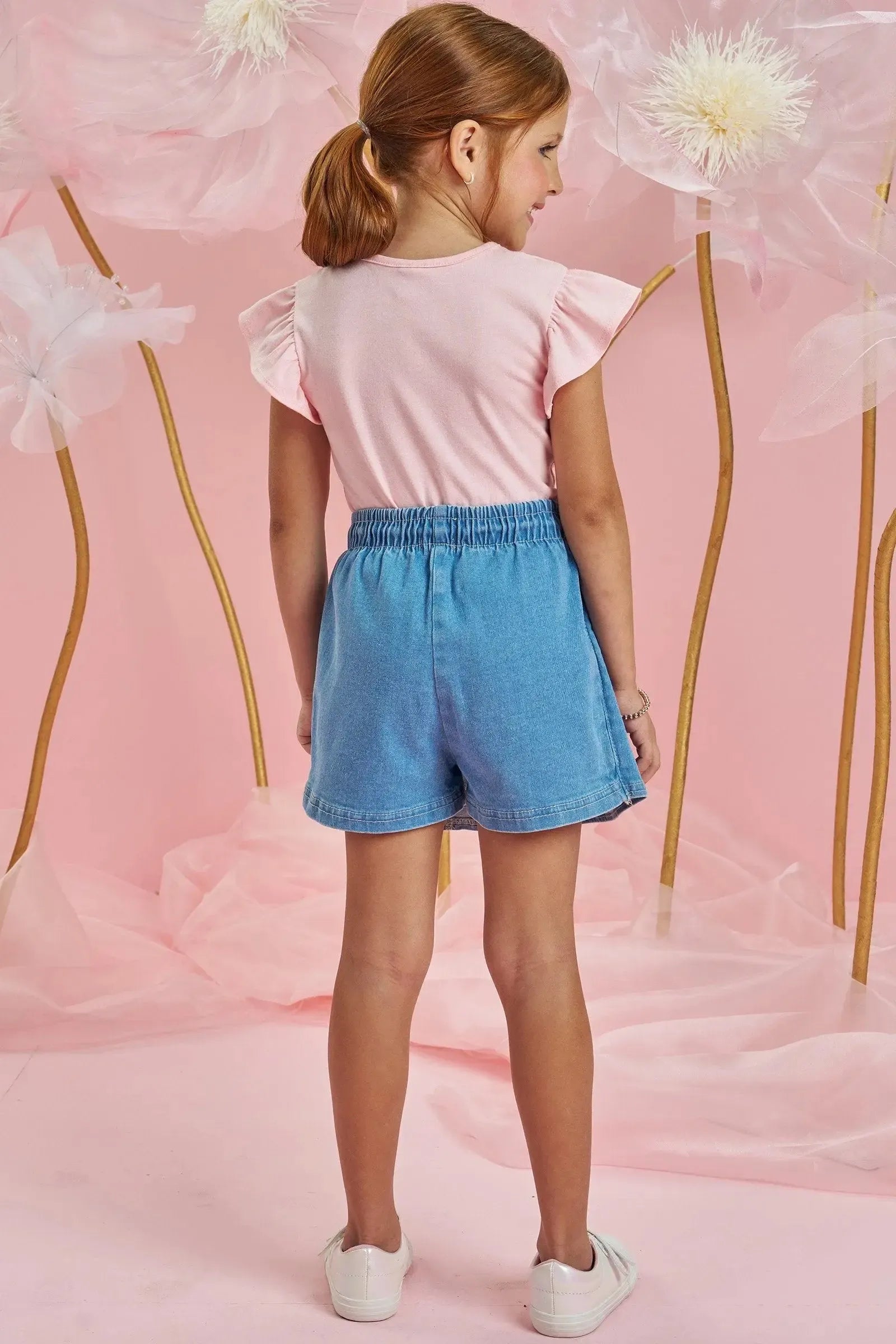 Short Saia em Jeans com Elastano 83692 Infanti Infantil Menina