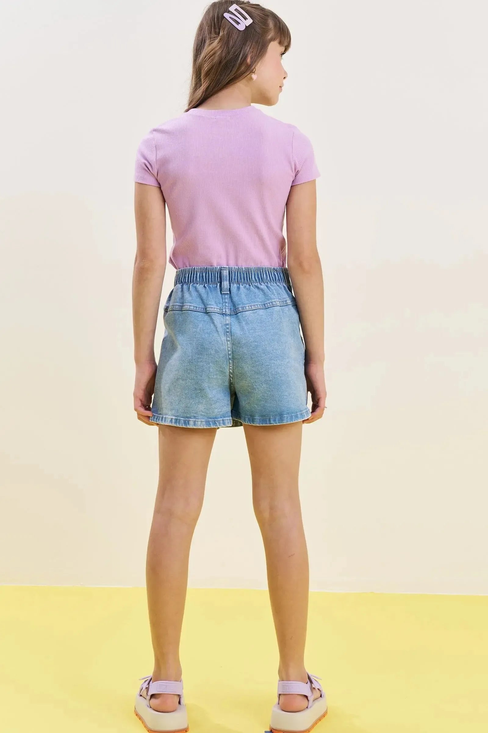 Short Saia em Jeans com Elastano 83892 Vic&Vicky Teen Menina
