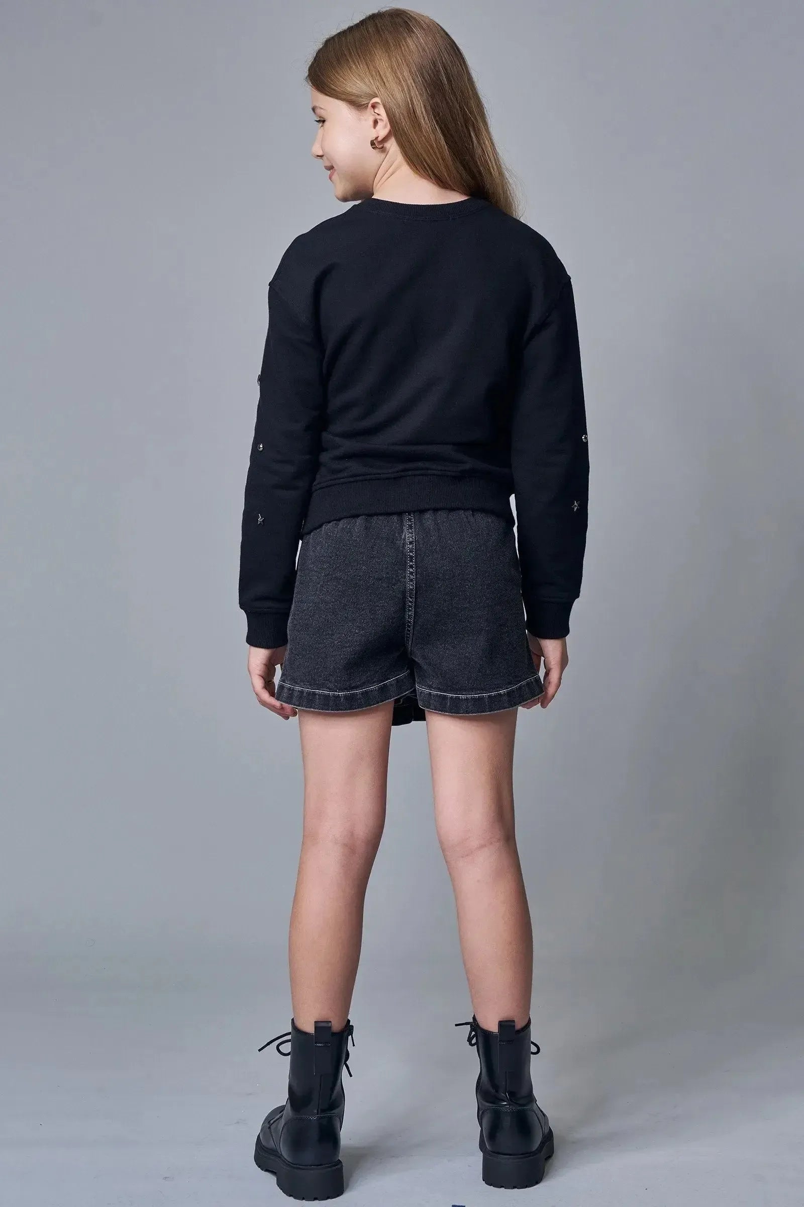 Short Saia em Jeans com Elastano 89967 Lilimoon Teen Menina