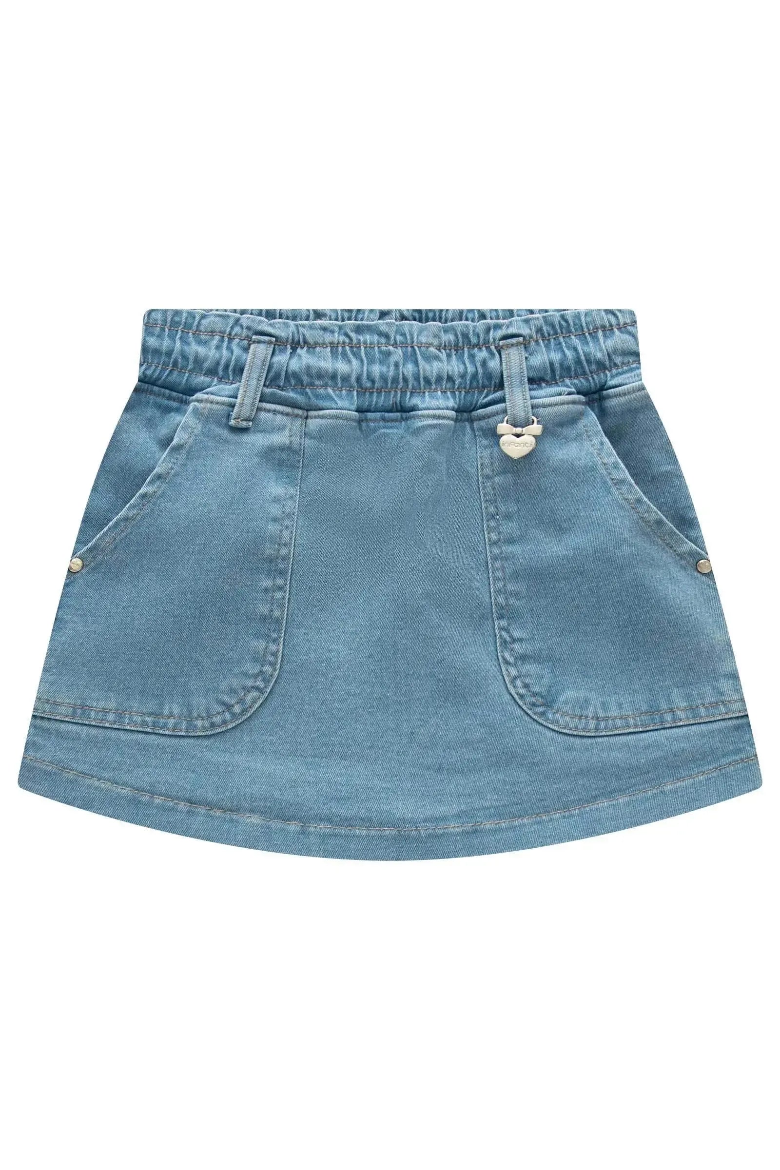 Short Saia em Jeans com Elastano 94639 Infanti Infantil Menina