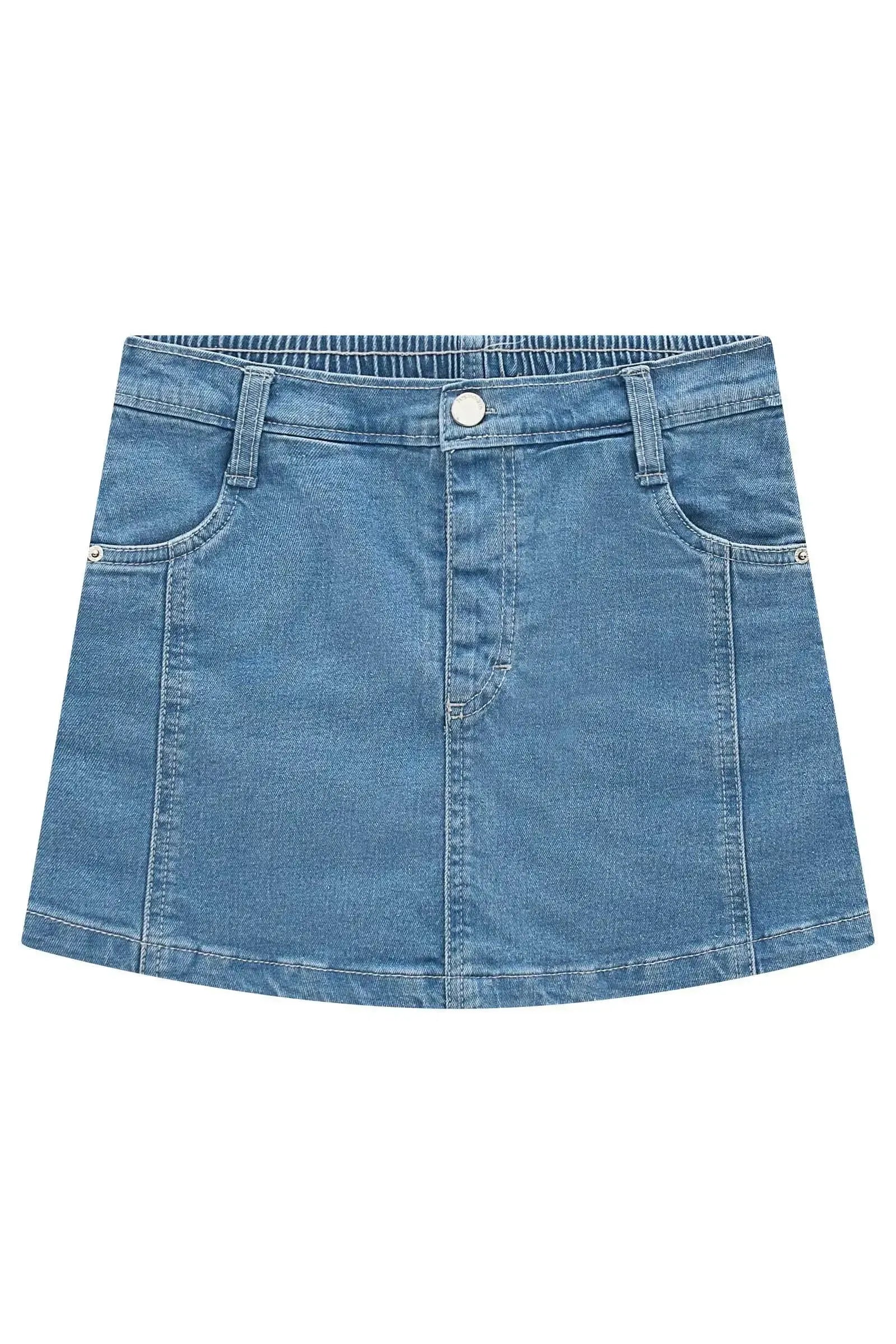 Short Saia em Jeans com Elastano 94990 Vic&Vicky Teen Menina