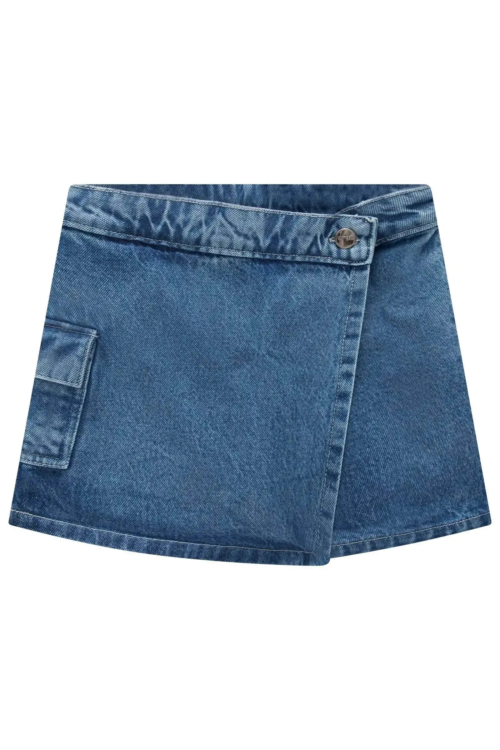 Short Saia em Jeans Zef 94634 Lilimoon Teen Menina