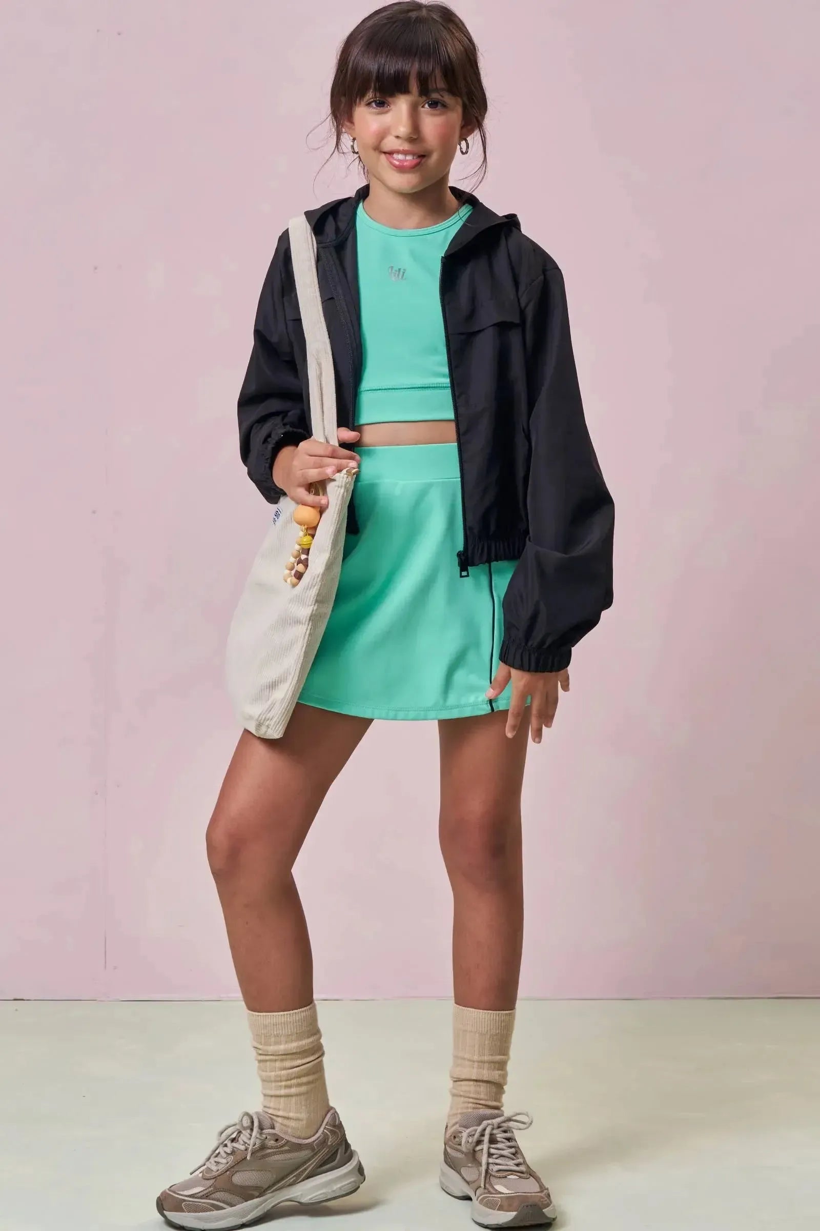 Short Saia em Malha Poliamida com Proteção UV 50+ 96482 Lilimoon Teen Menina