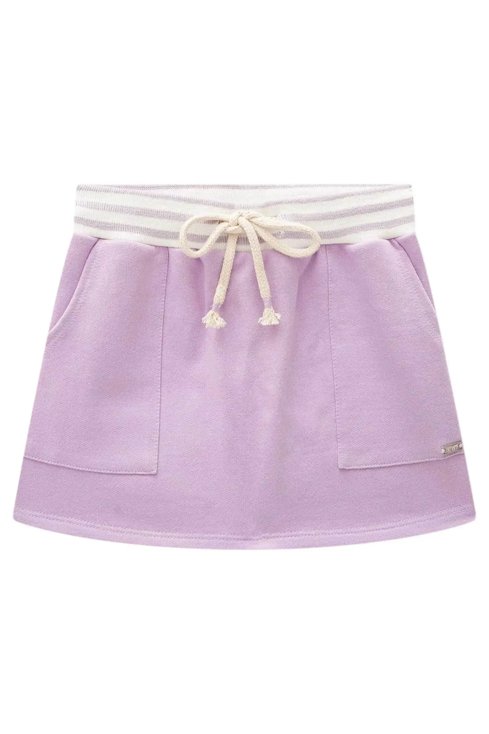 Short Saia em Moletom sem Pelúcia 83521 Infanti Infantil Menina