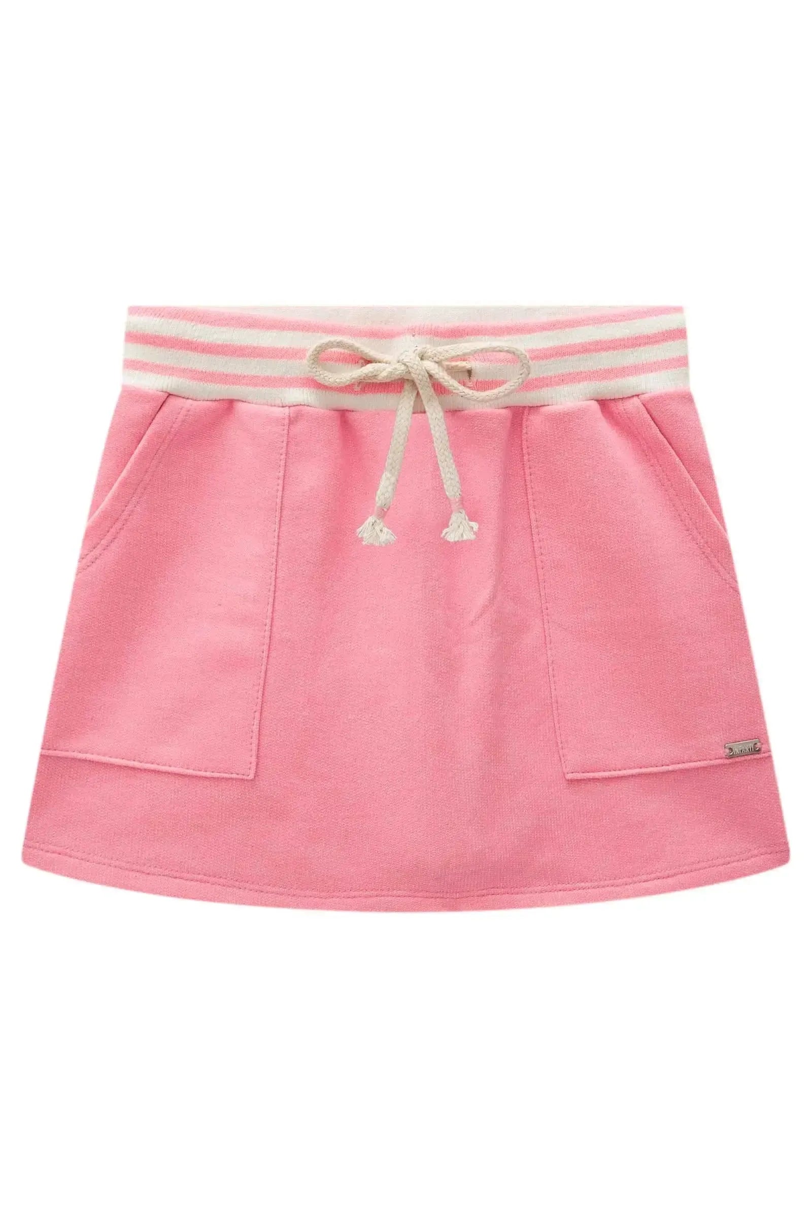 Short Saia em Moletom sem Pelúcia 83521 Infanti Infantil Menina