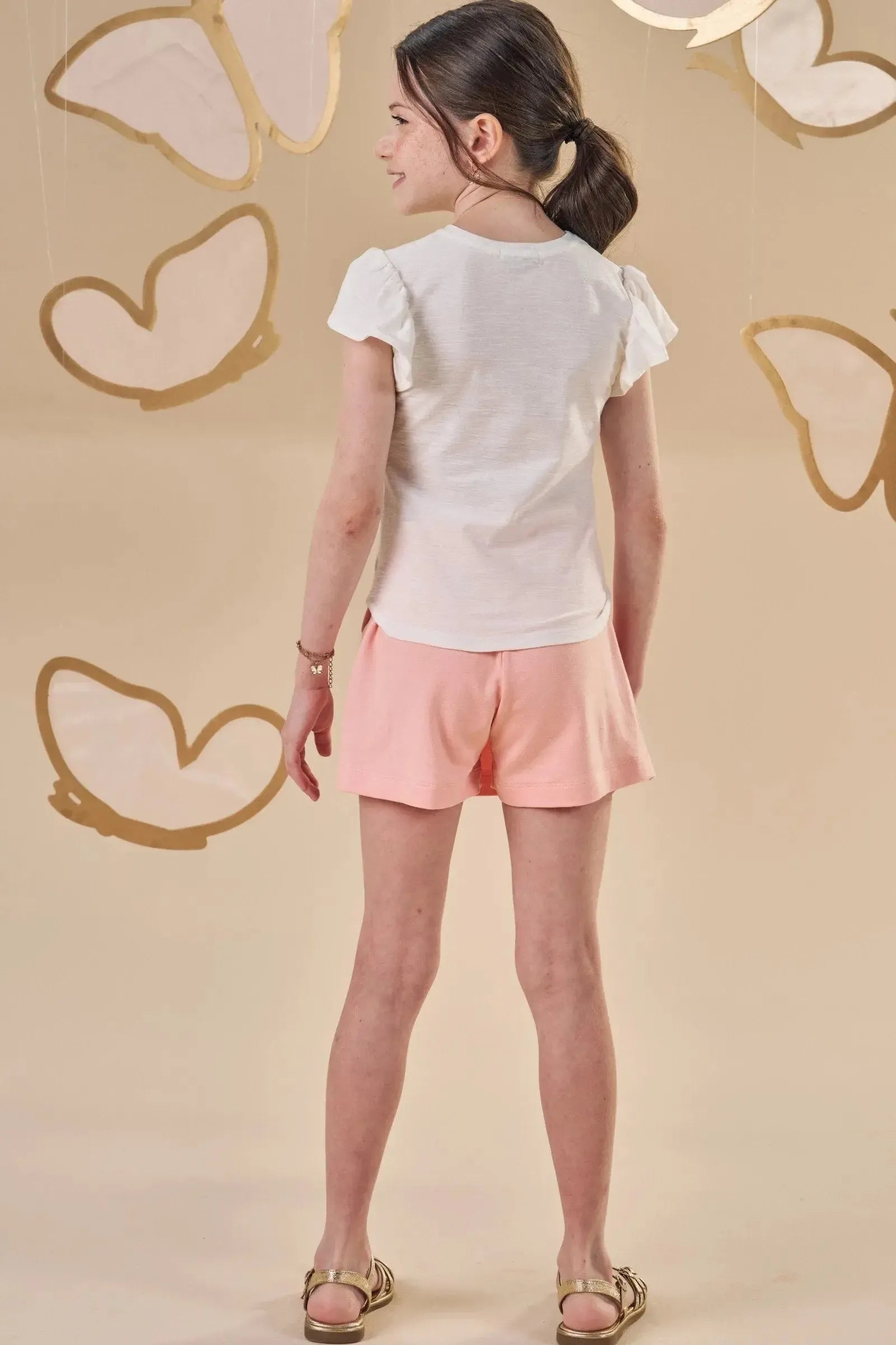 Short Saia em Molevisco 87194 Infanti Infantil Menina