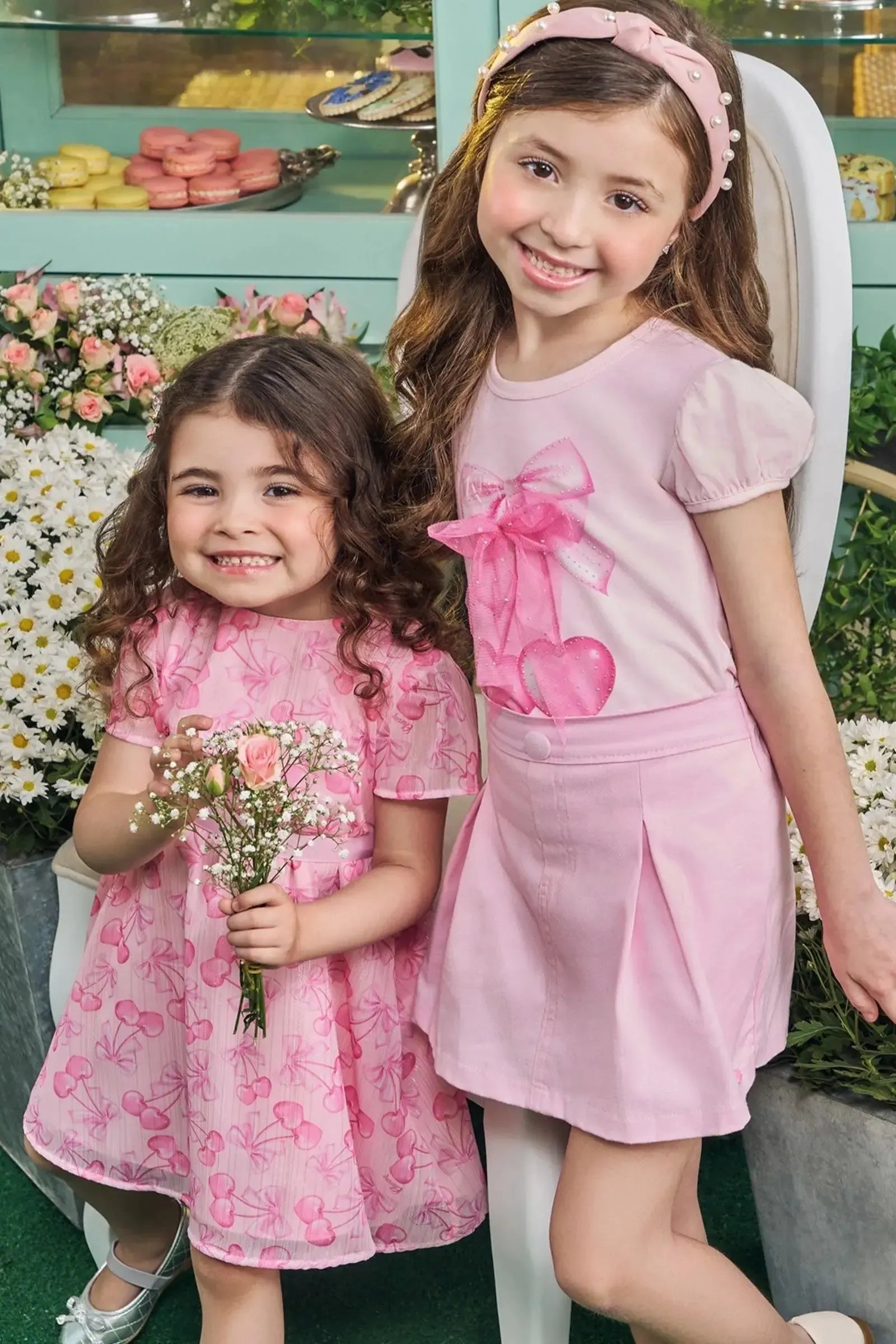 Short Saia em Sarja com Elastano 83789 Kukiê Infantil Menina