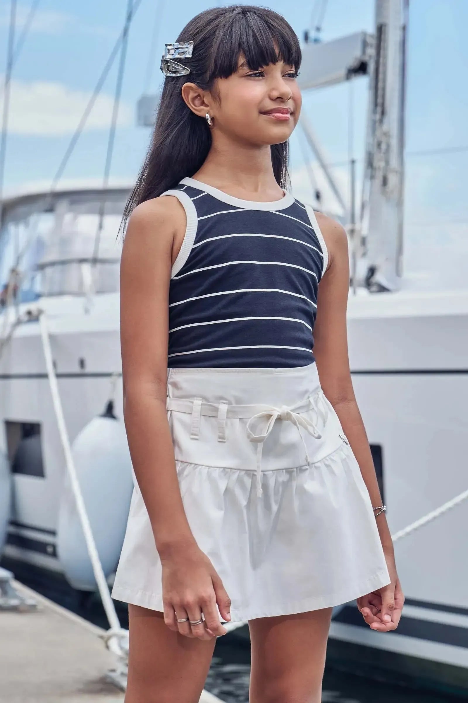 Short Saia em Sarja com Elastano 85319 Vic&Vicky Teen Menina