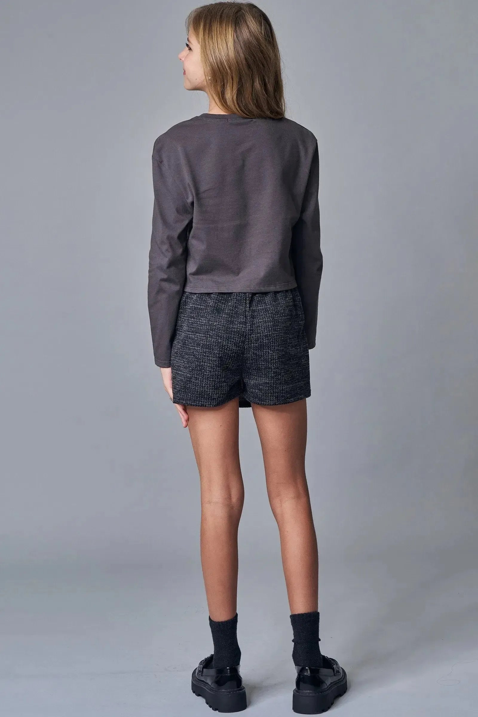 Short Saia em Tweed Drika 89929 Lilimoon Teen Menina