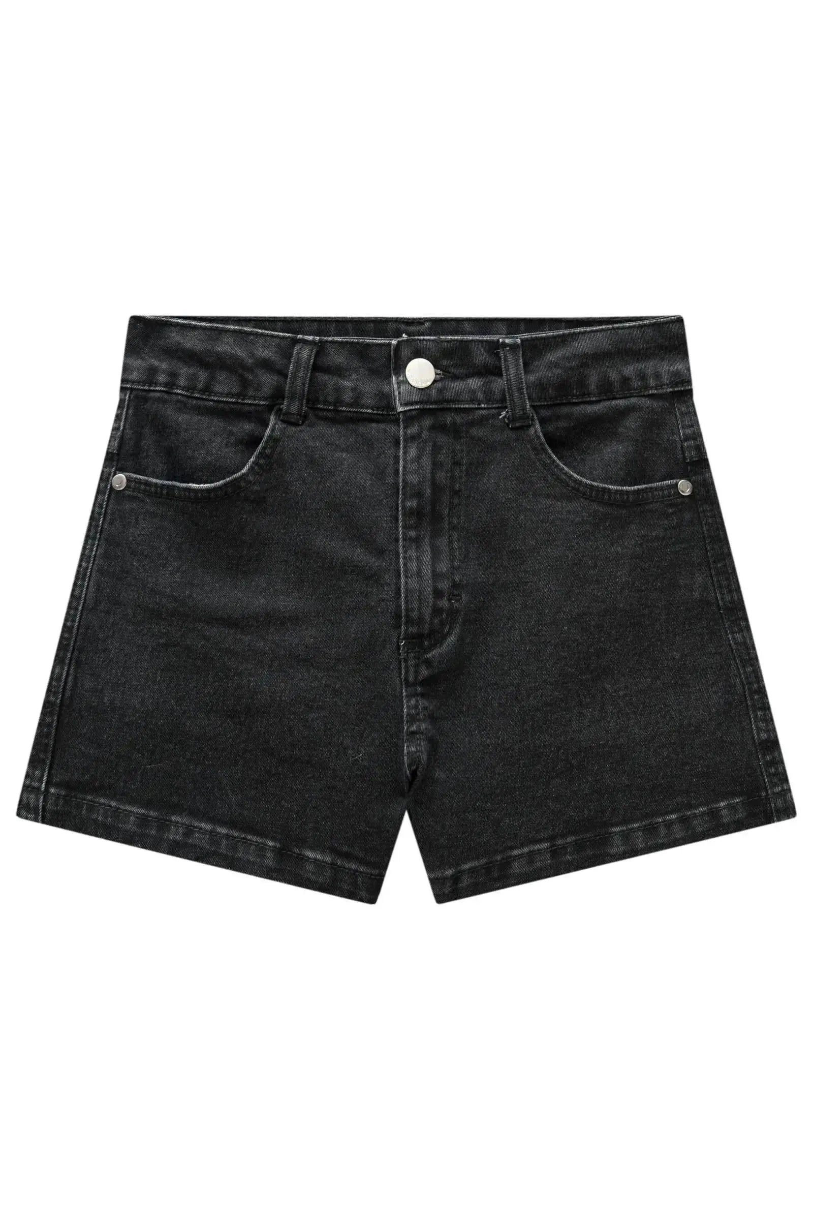 Shorts Cintura Alta em Jeans com Elastano 82966 Vic&Vicky Teen Menina