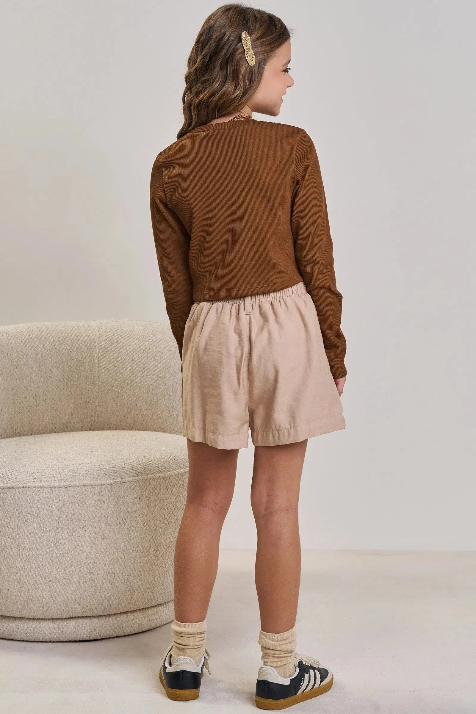 Shorts em Alfaiataria Marant 89428 Vic&Vicky Teen Menina