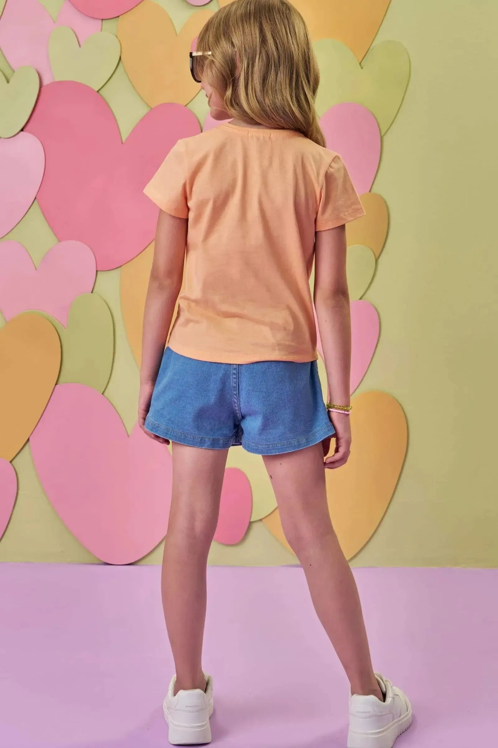 Shorts em Jeans com Elastano 86586 Infanti Infantil Menina
