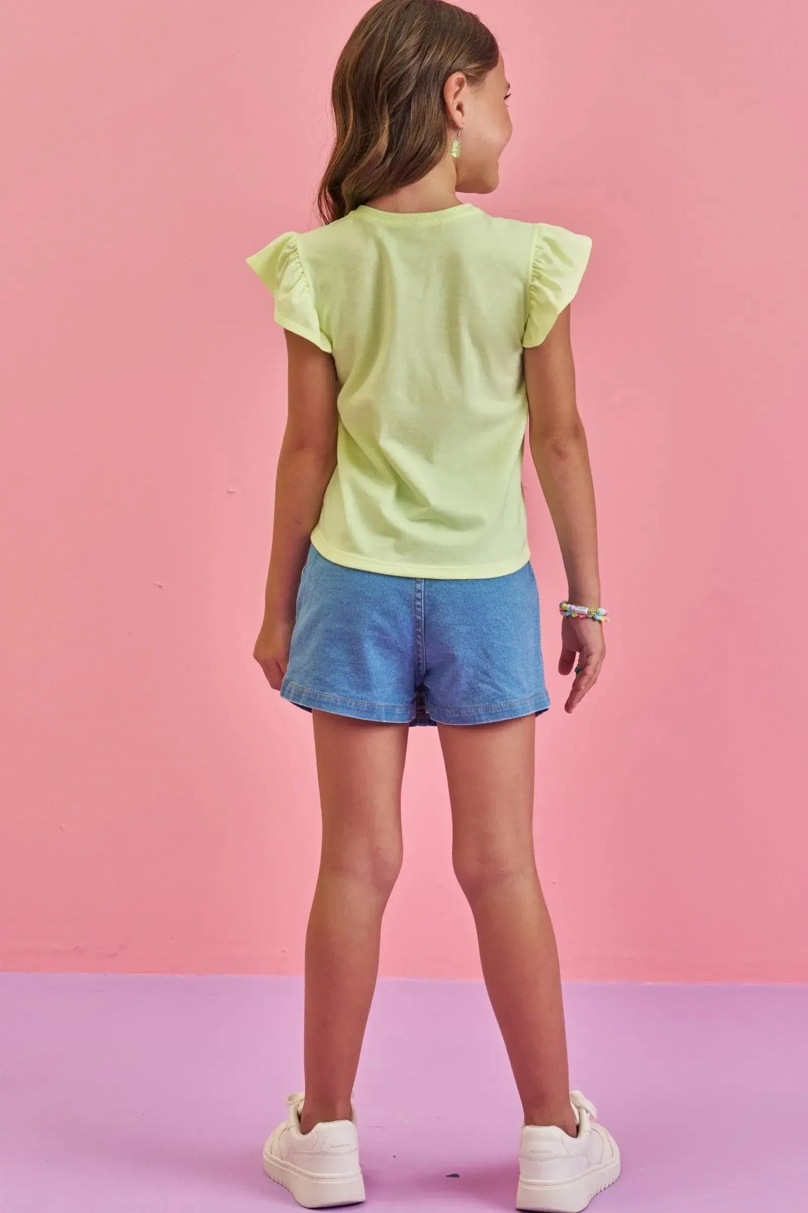 Shorts em Jeans com Elastano 86586 Infanti Infantil Menina