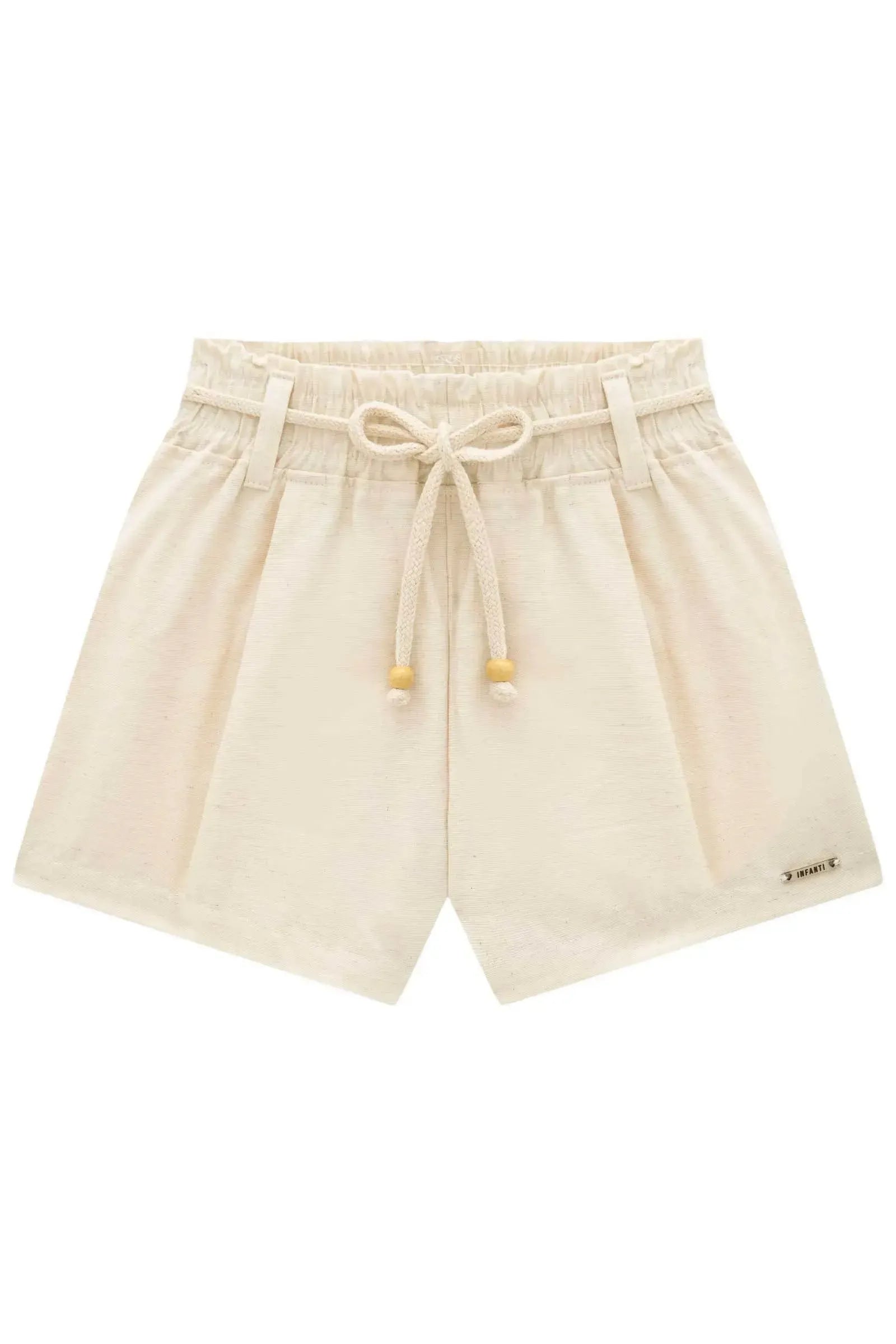 Shorts em Linho Santorine com Elastano 88128 Infanti Infantil Menina